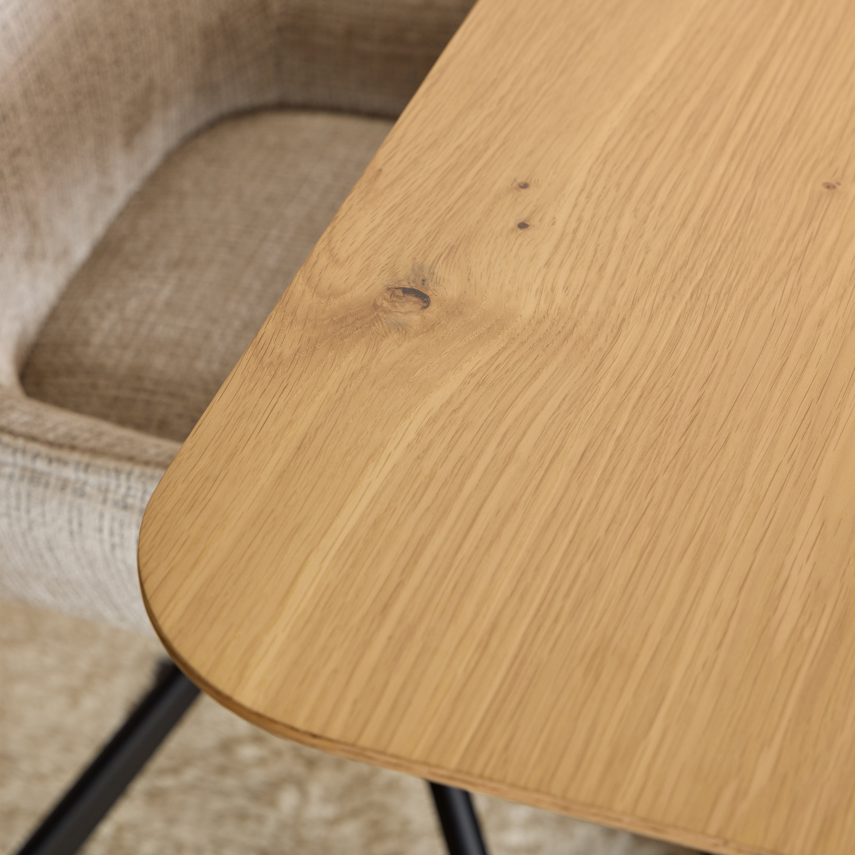 Irwine Dining Table in Matt Oak 200x75cm – FTG, view 5