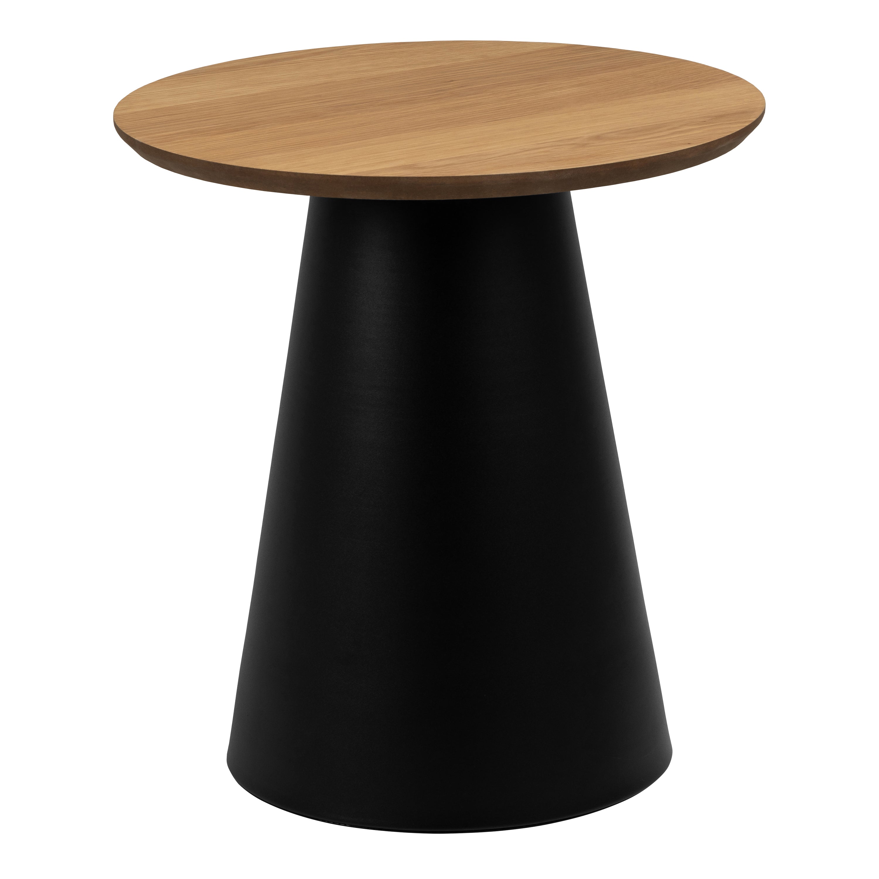 Soli Round Coffee Table in Oak/Black 45x48cm – FTG