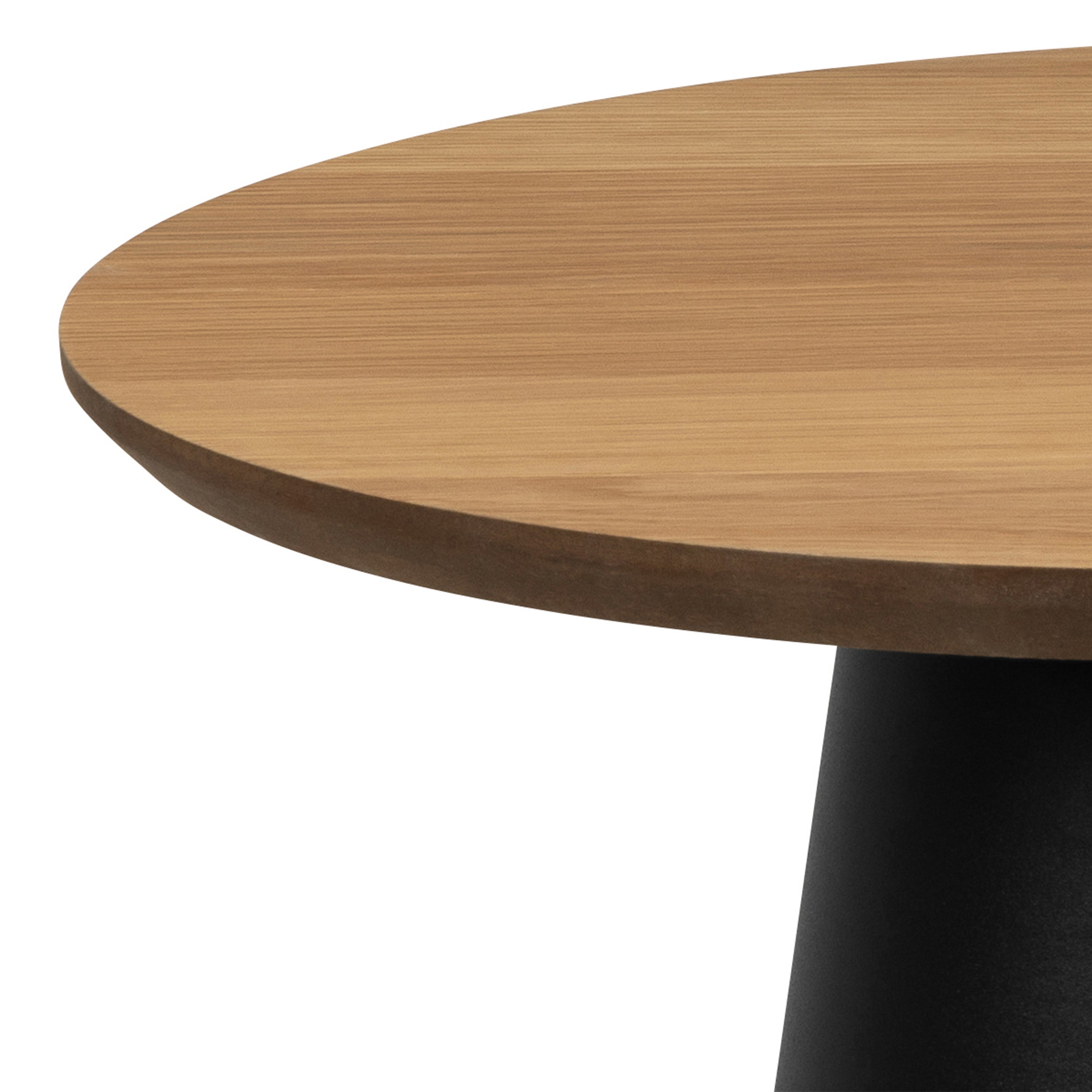 Soli Round Coffee Table in Oak/Black 45x48cm – FTG, view 5
