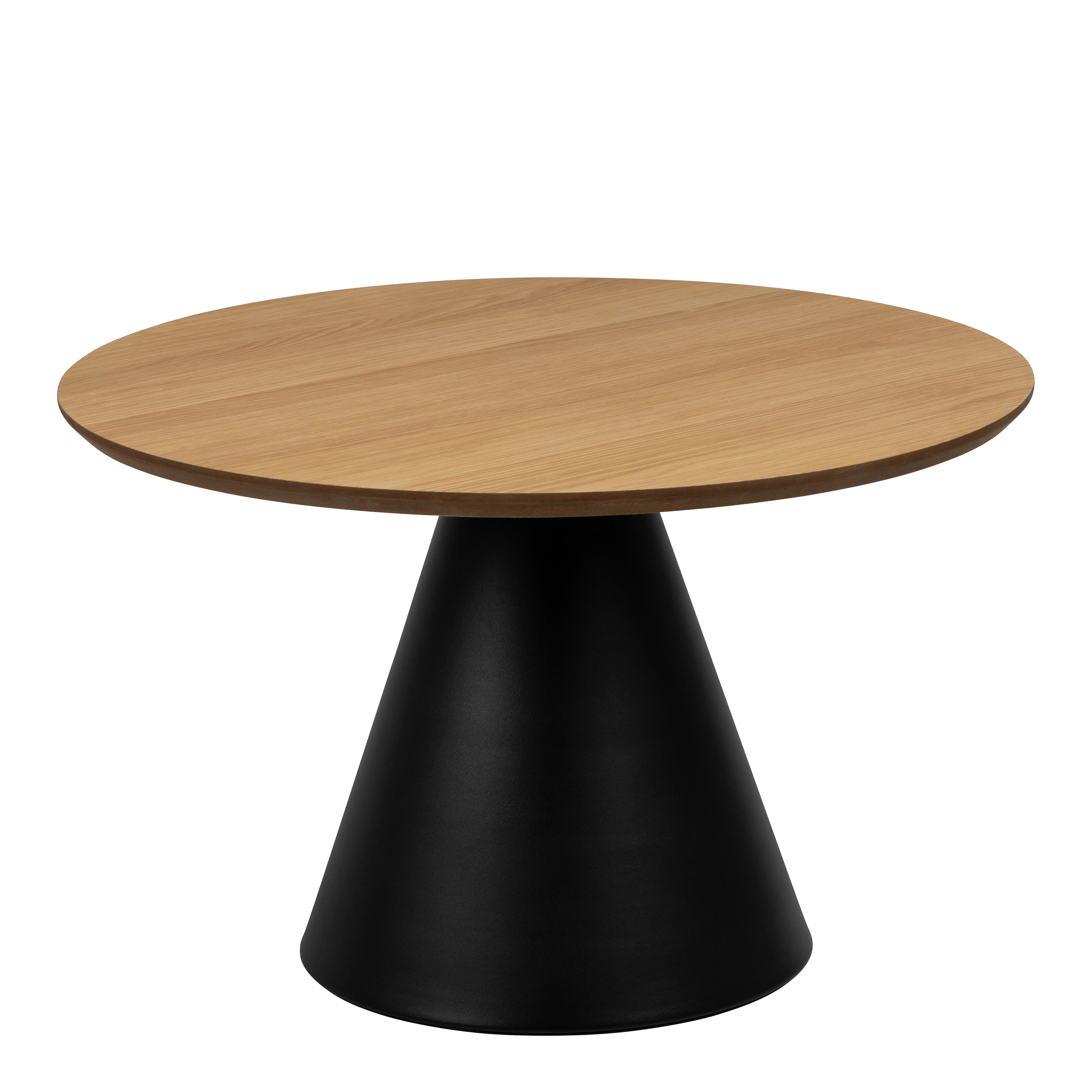 Soli Round Coffee Table in Oak/Black 65x43cm – FTG