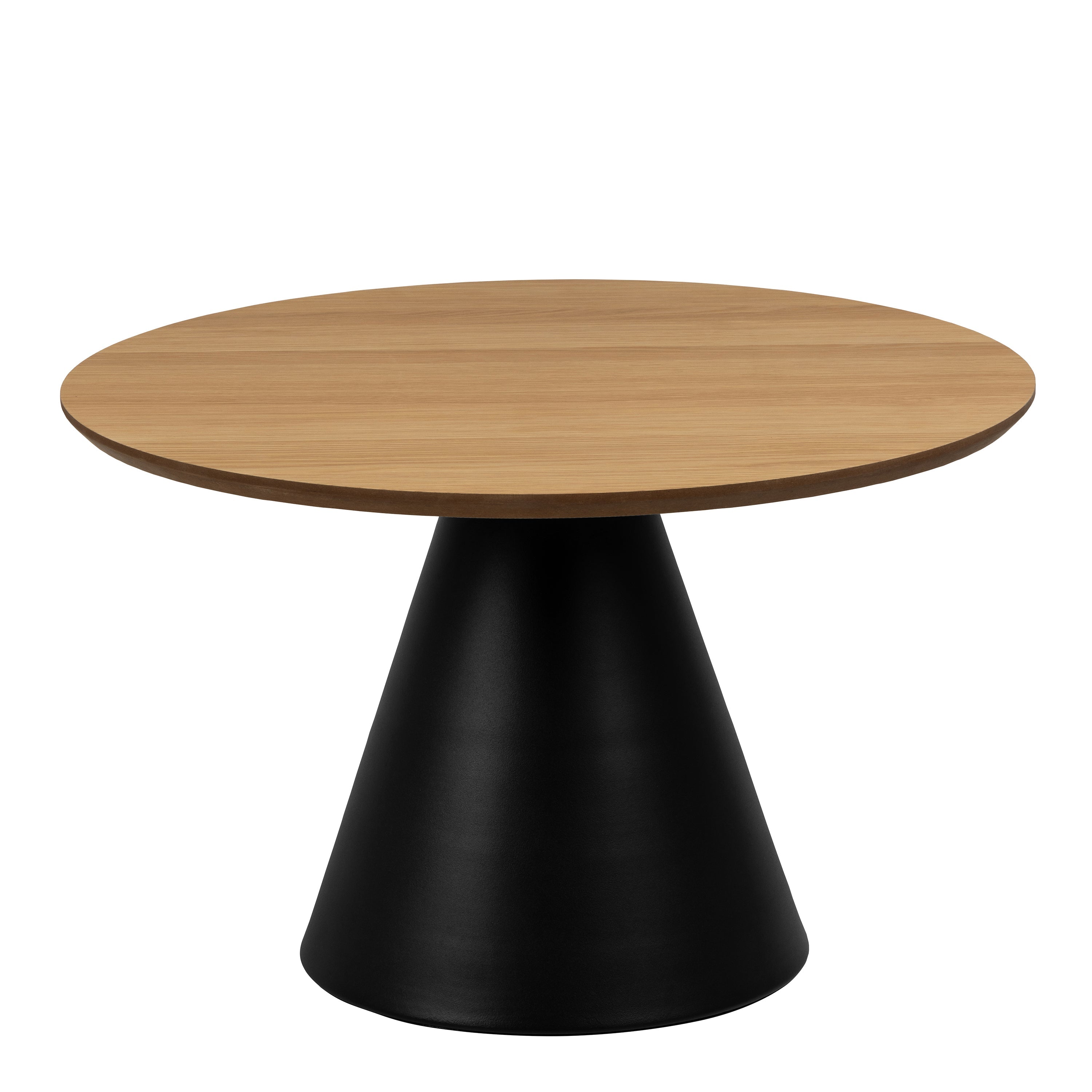 Soli Round Coffee Table in Oak/Black 65x43cm – FTG, view 2