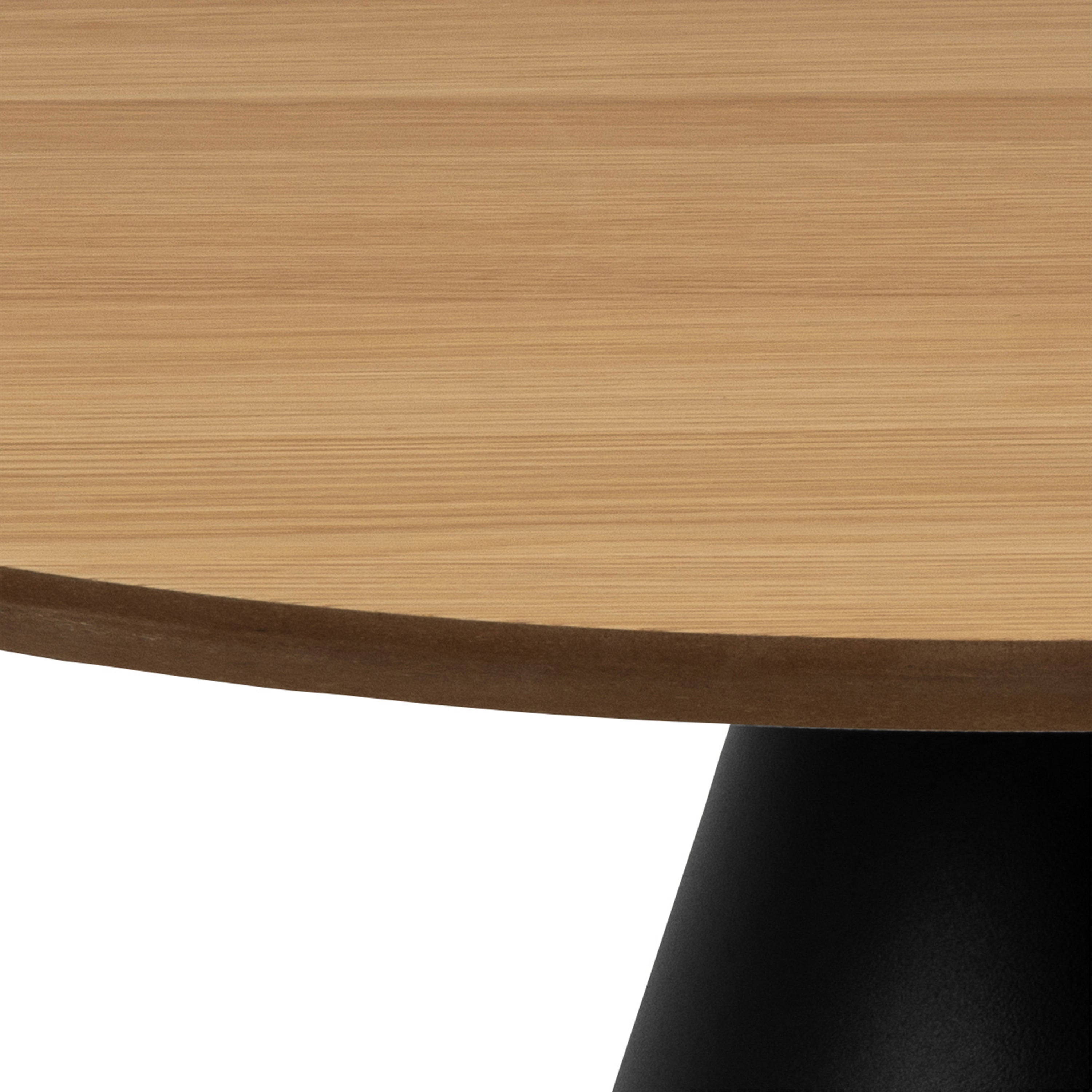 Soli Round Coffee Table in Oak/Black 65x43cm – FTG, view 5