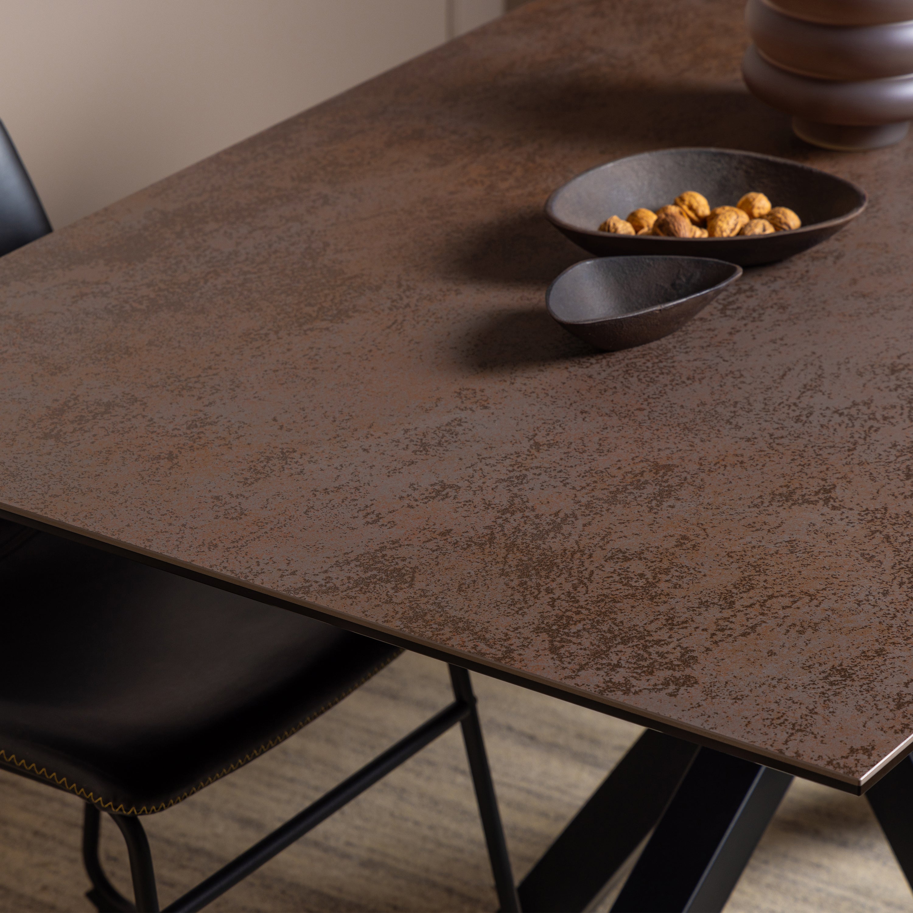 Heaven Dining Table in Ceramic Rusty Brown 160x75.5cm – FTG, view 5