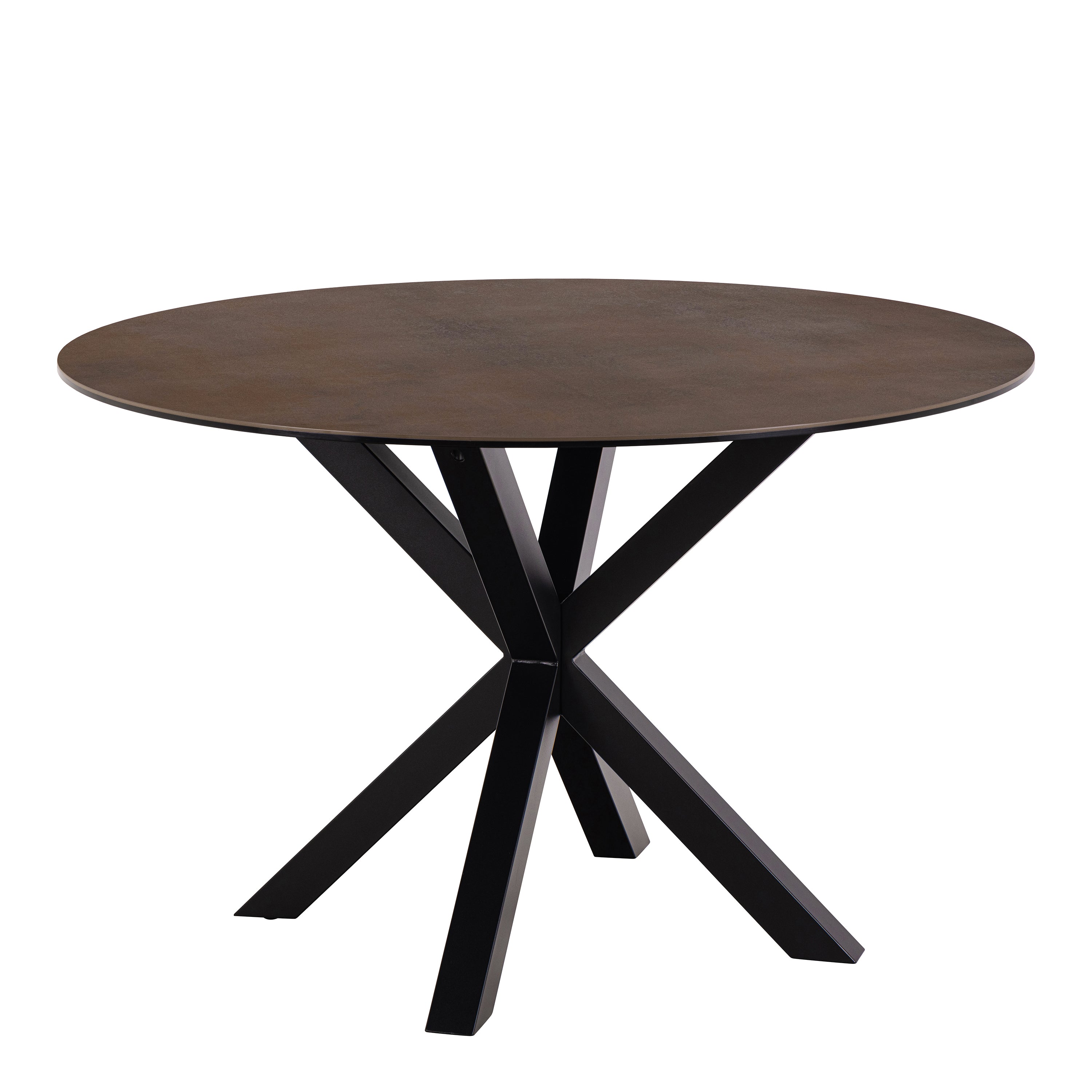 Heaven Round Dining Table with Ceramic Rusty Brown Top – FTG