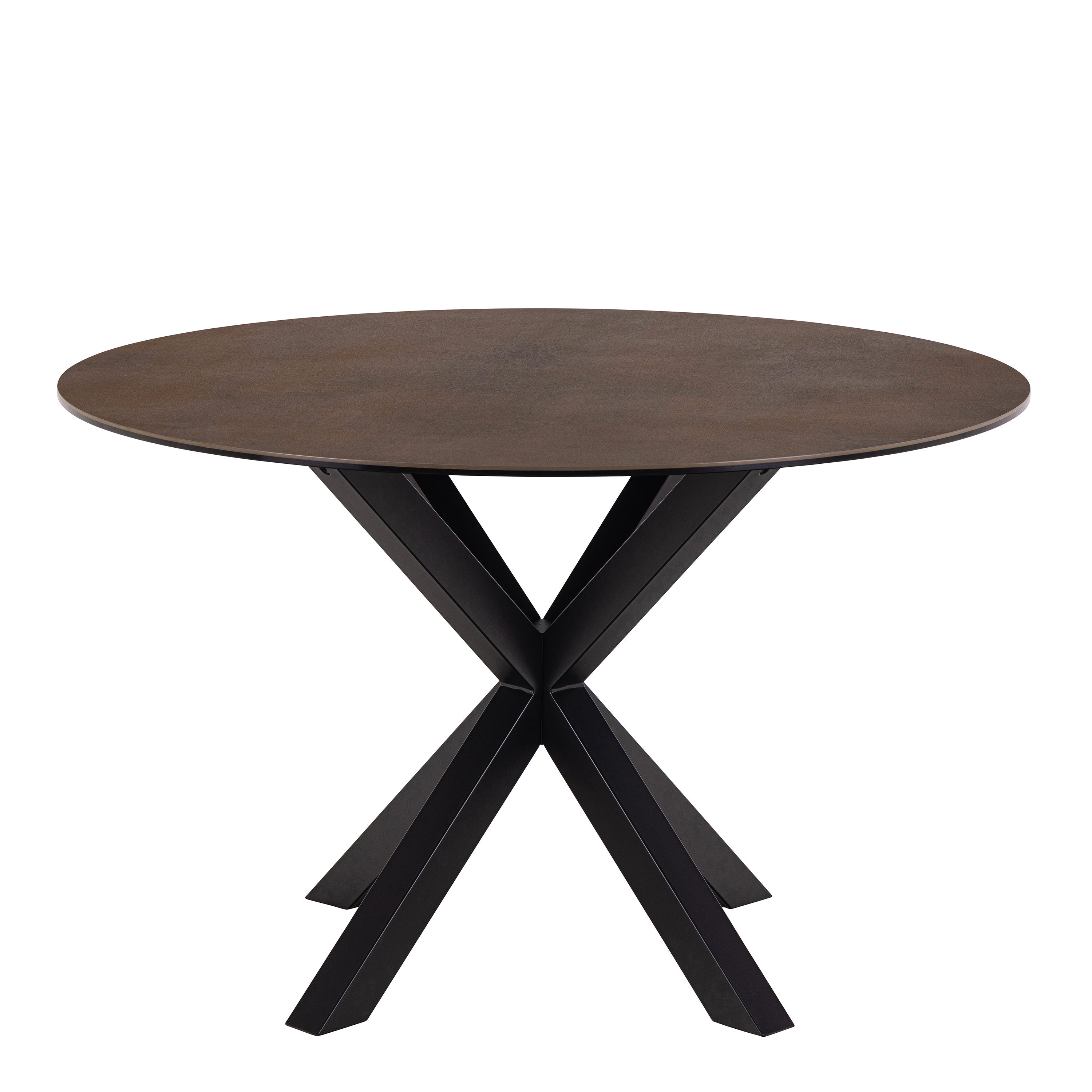 Heaven Round Dining Table with Ceramic Rusty Brown Top – FTG, view 2