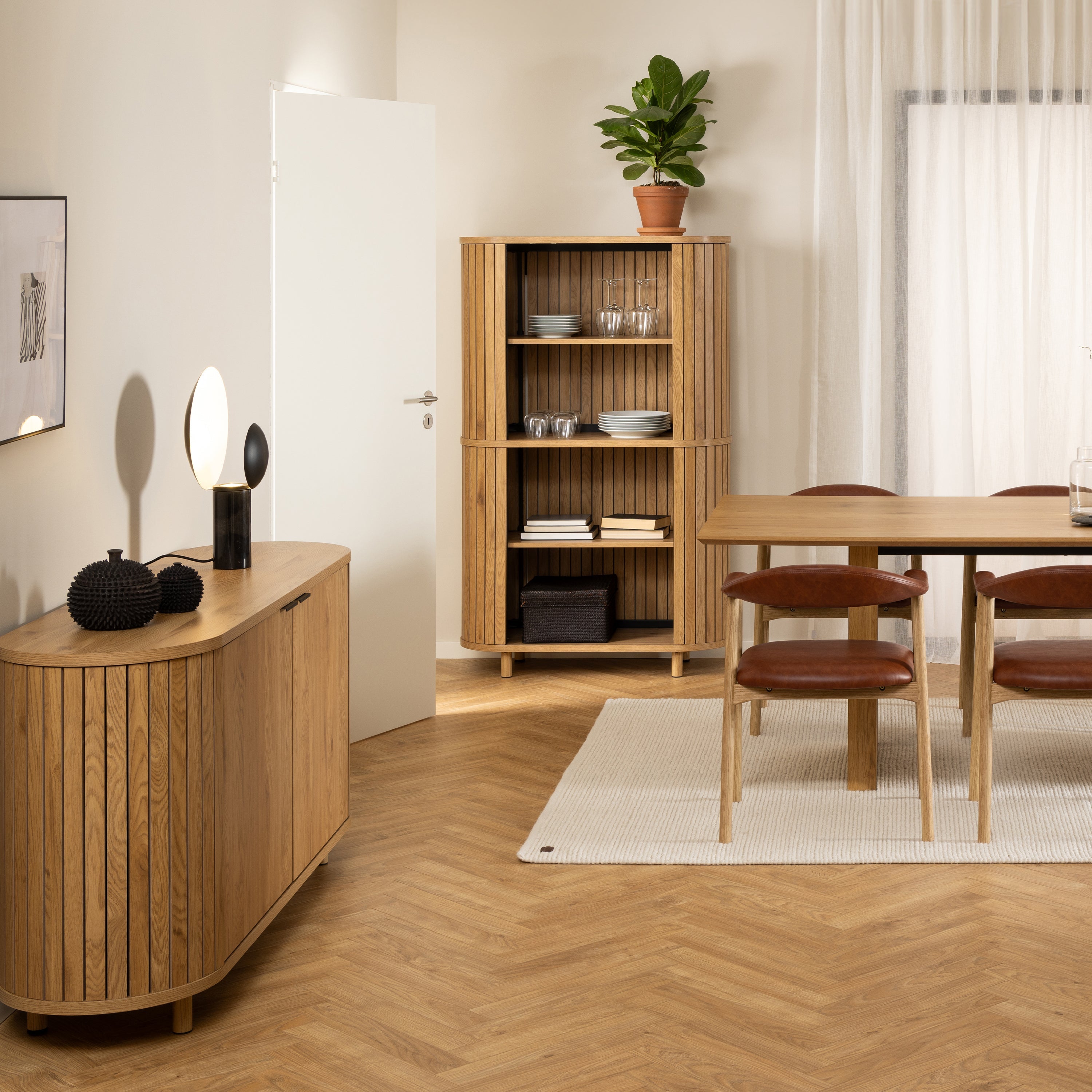 Colima 2 Door Sideboard in Oak – FTG, view 5