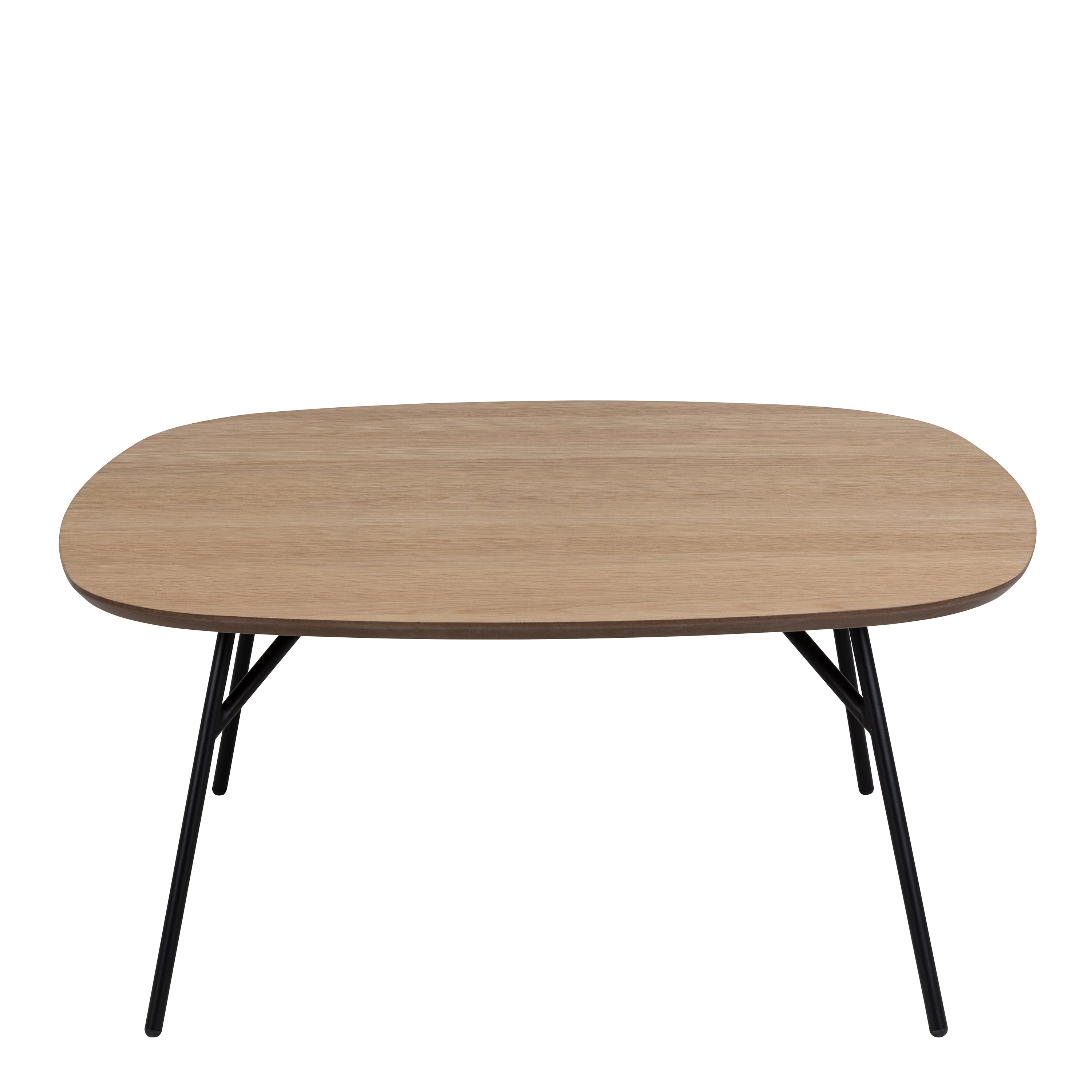 Caracas Square Coffee Table in Oak and Matt Black – FTG, view 2