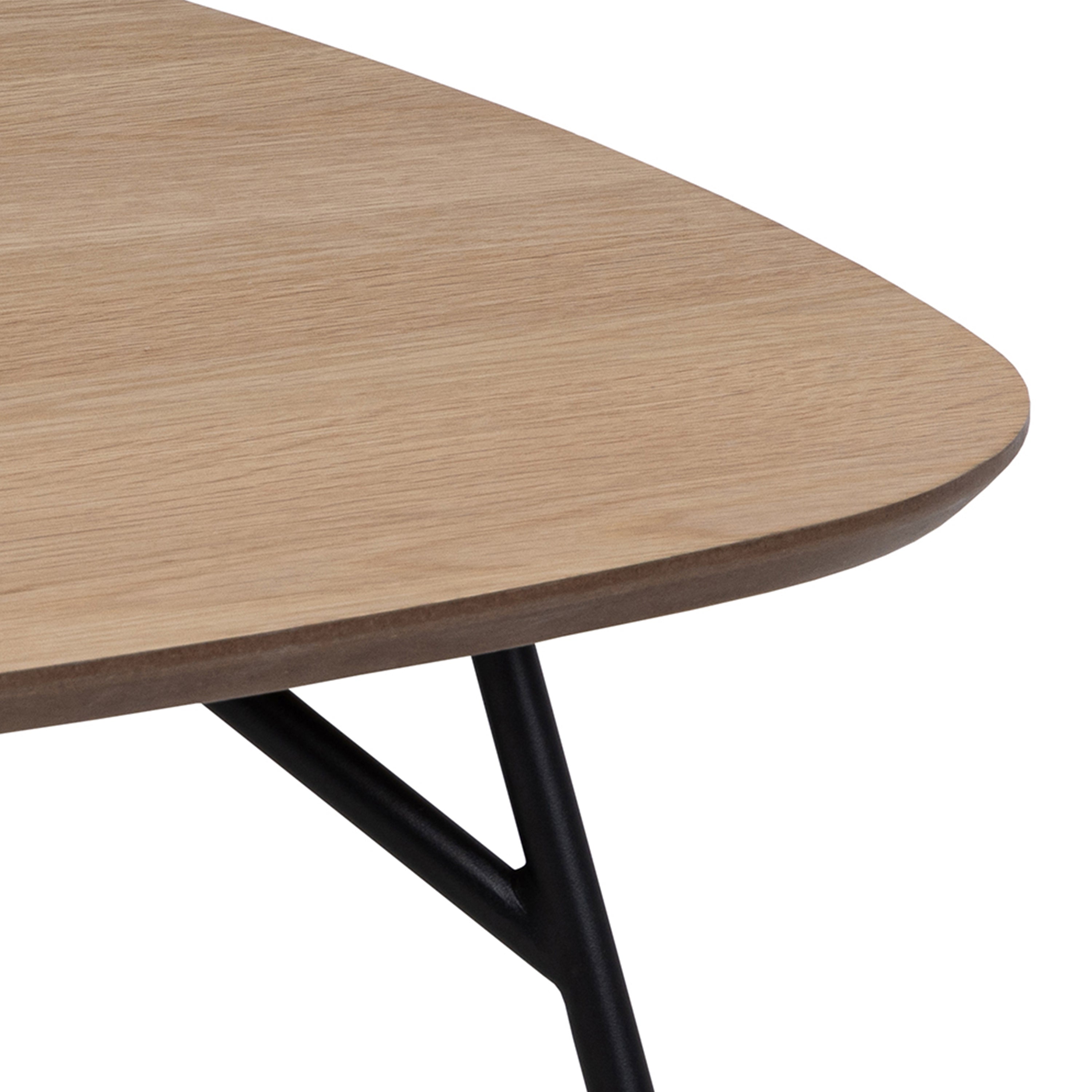 Caracas Square Coffee Table in Oak and Matt Black – FTG, view 6
