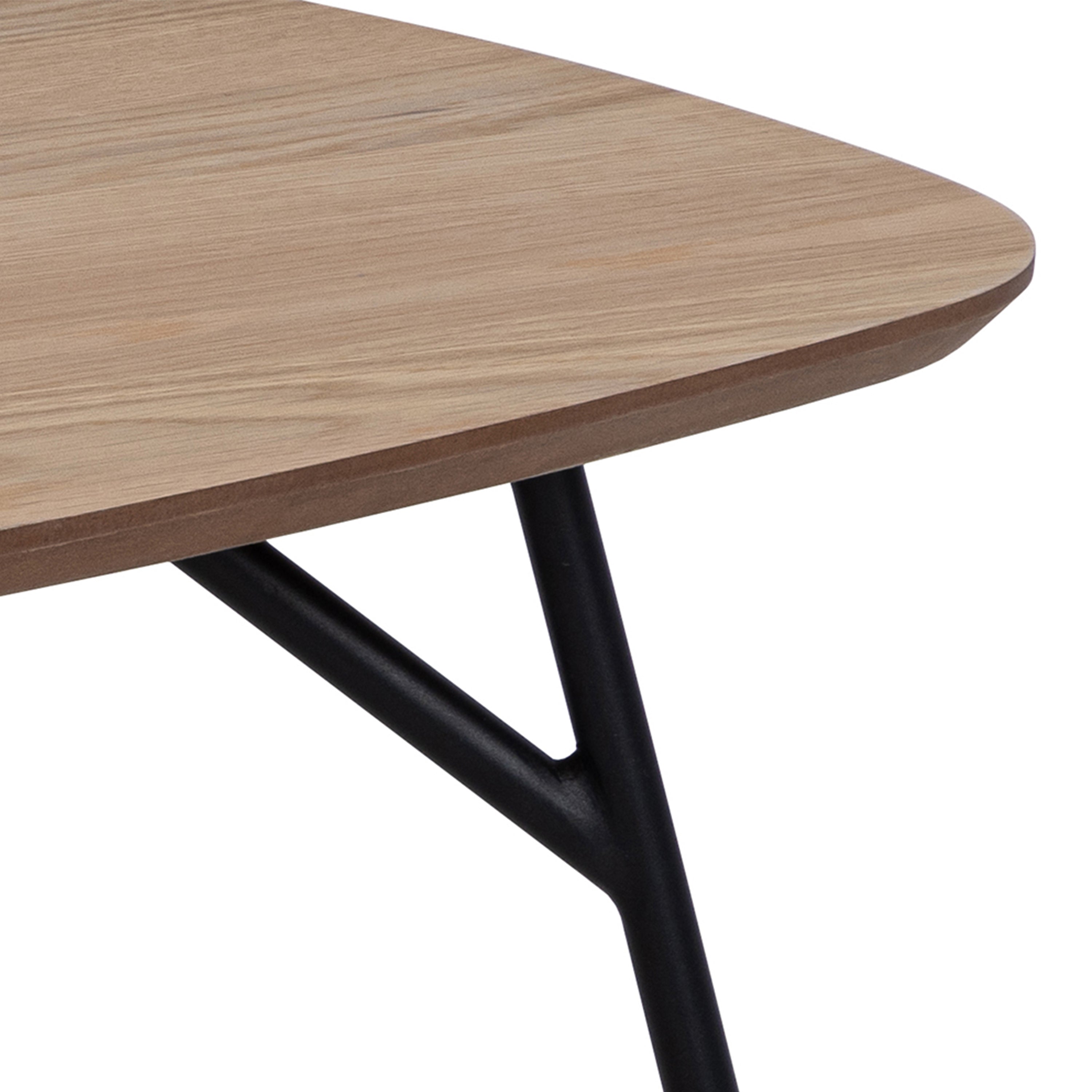 Caracas Rectangular Coffee Table in Oak and Matt Black – FTG, view 6