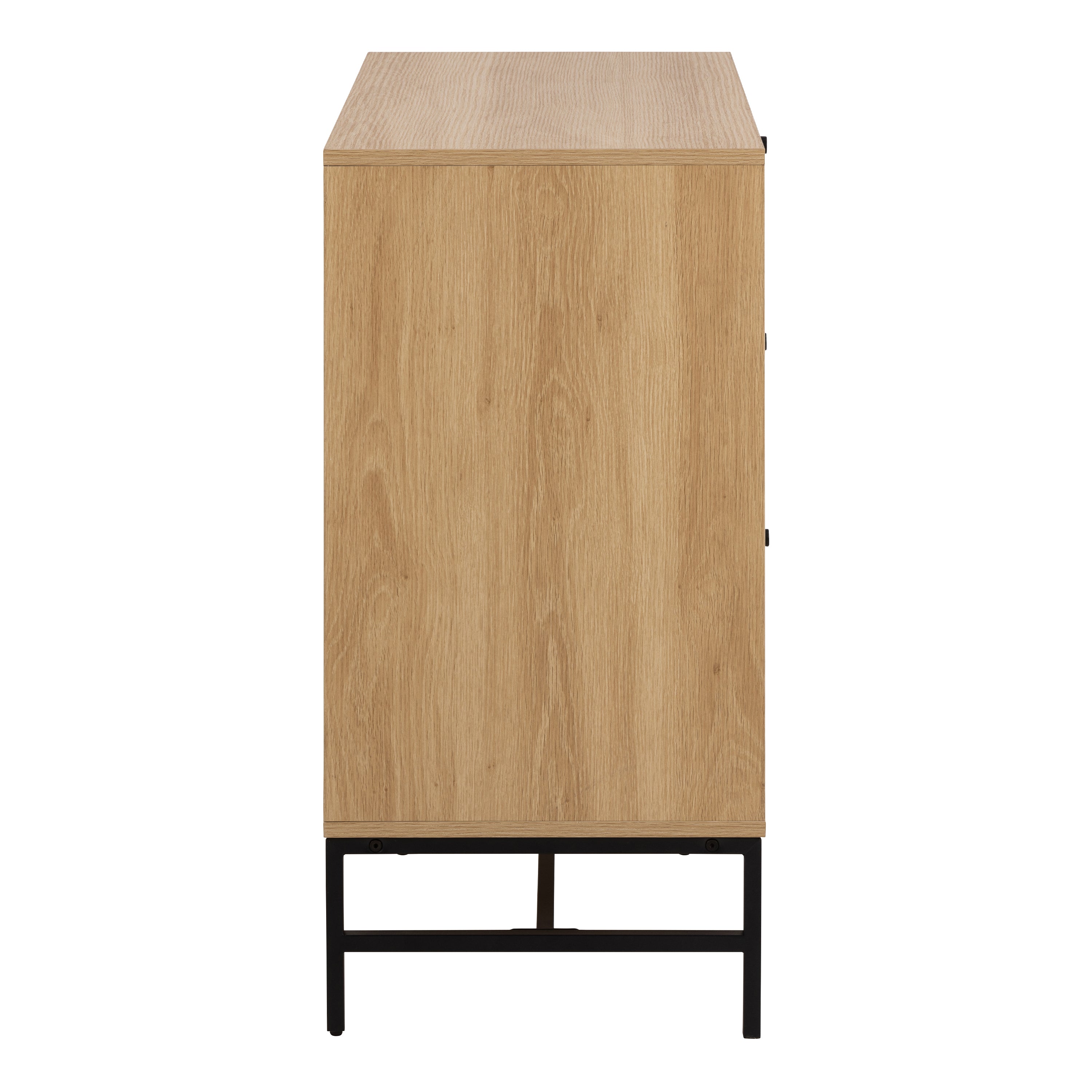 Albany Chest of 3 Drawers in Oak/Black Legs – FTG, view 3