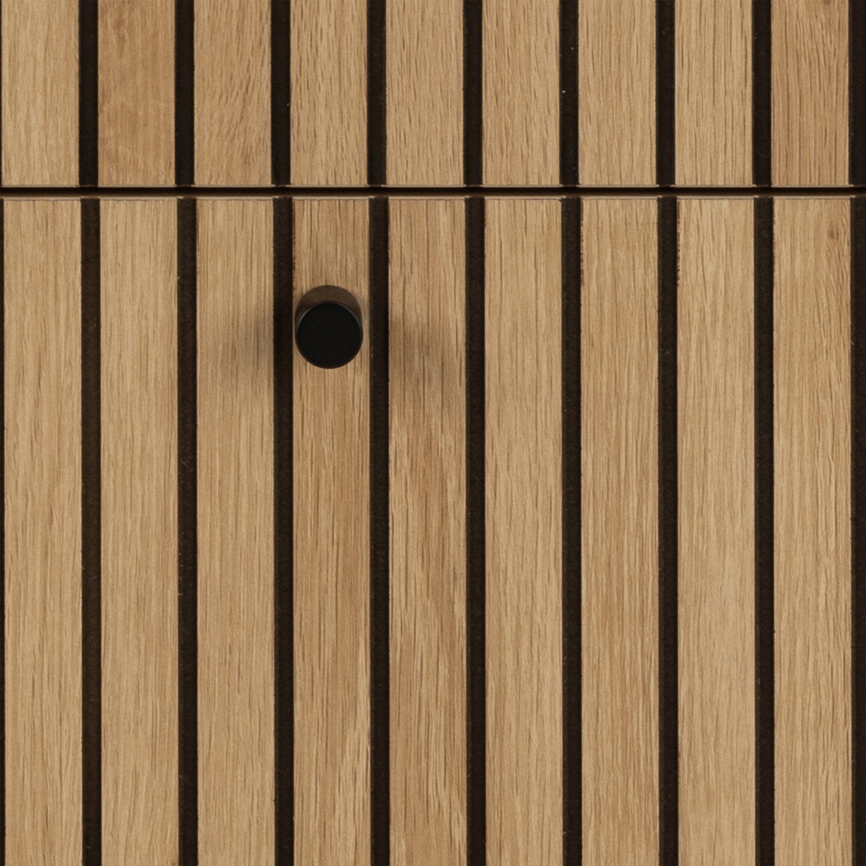 Albany Chest of 3 Drawers in Oak/Black Legs – FTG, view 8