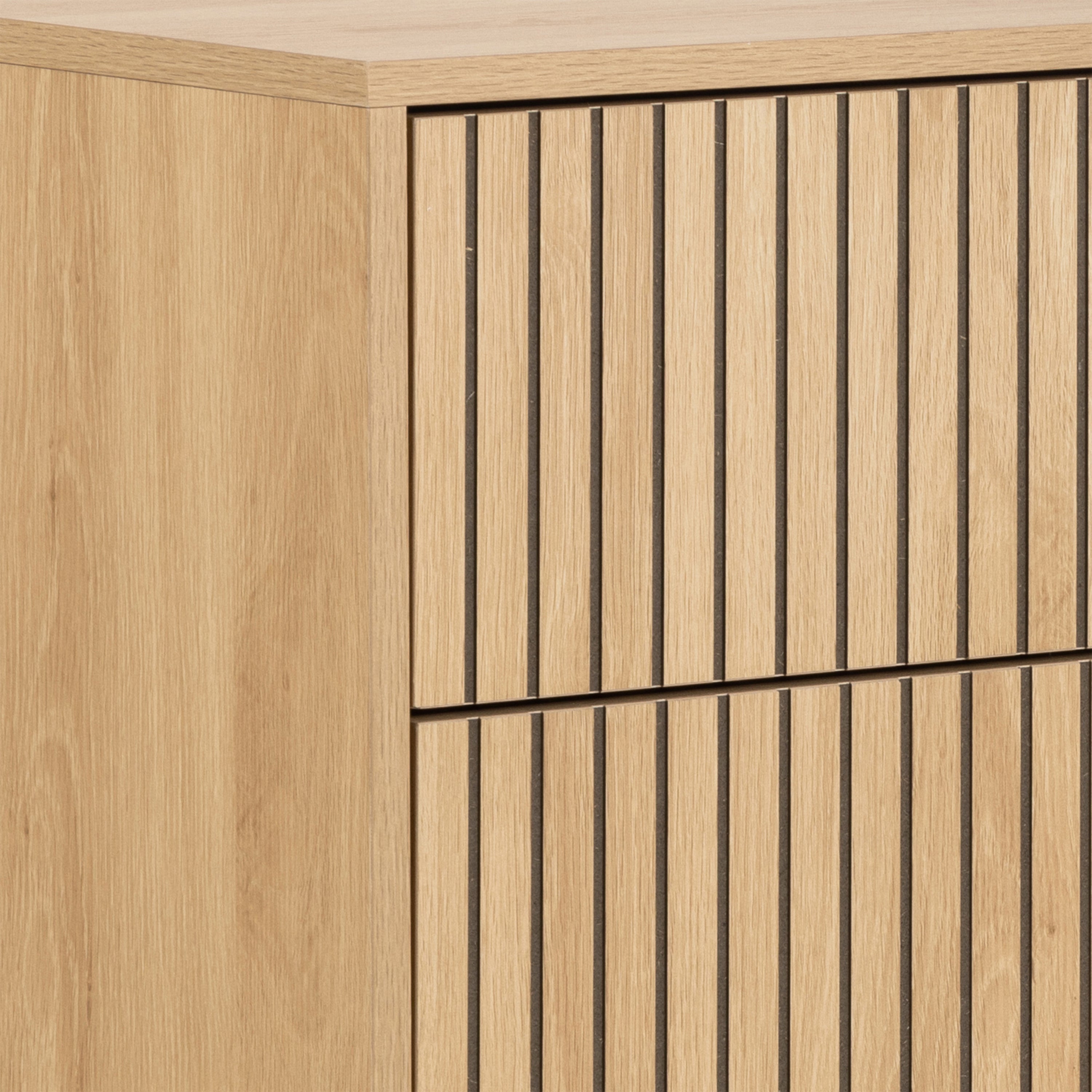Albany Chest of 4 Drawers in Oak/Black Legs – FTG, view 7