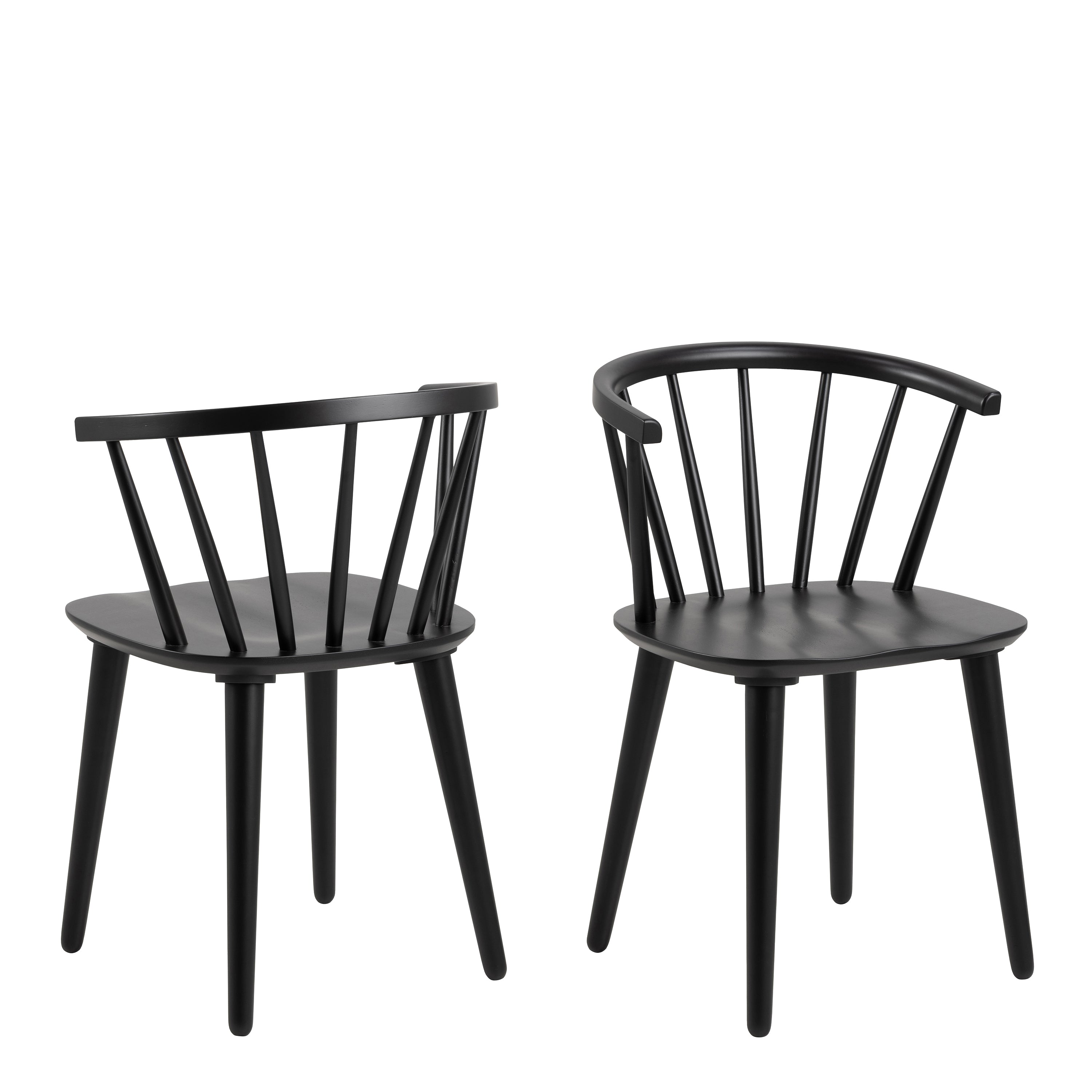 Christo Dining Table in Oak Included 6 Ida Dining Chairs in Black – FTG, view 8