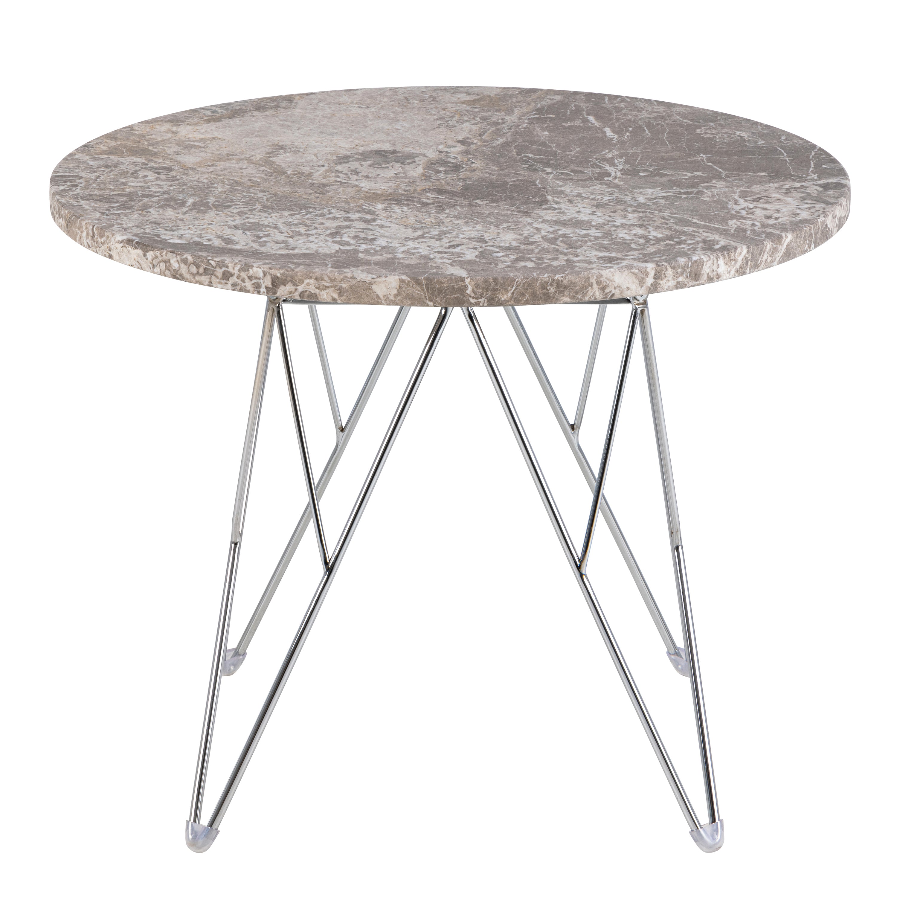 Prunus Round Side Table with Grey-Brown Marble Top – FTG, view 2