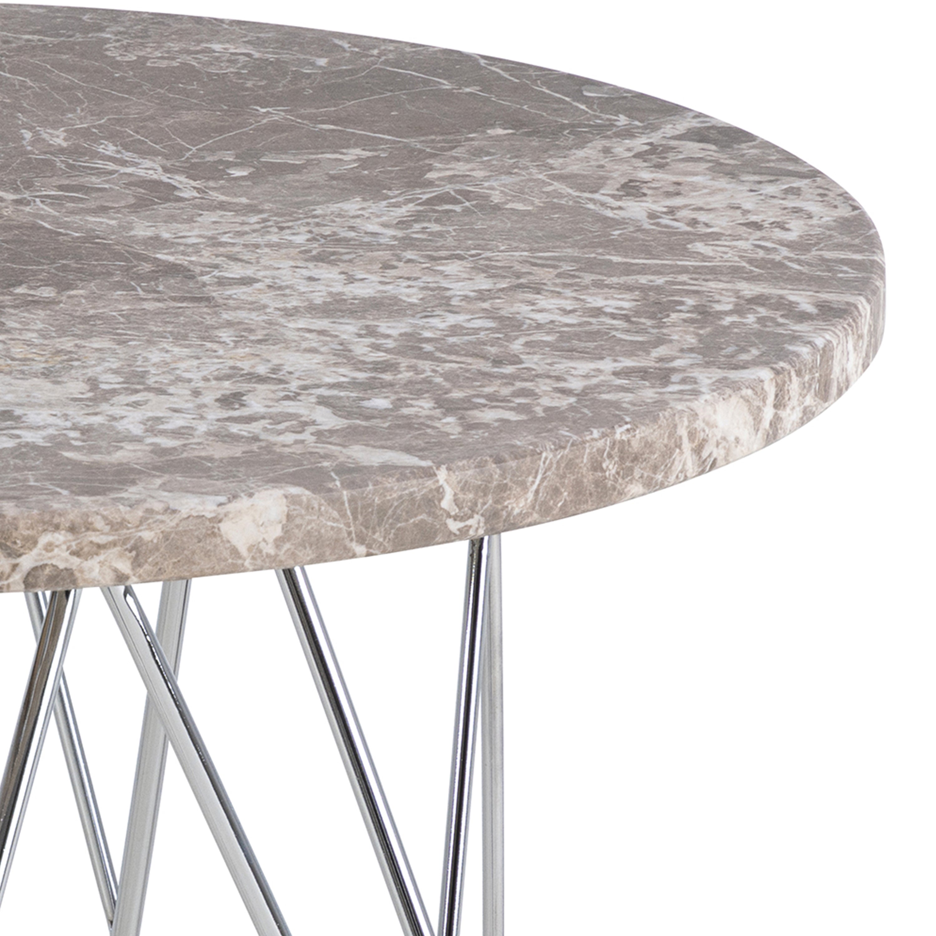 Prunus Round Side Table with Grey-Brown Marble Top – FTG, view 7