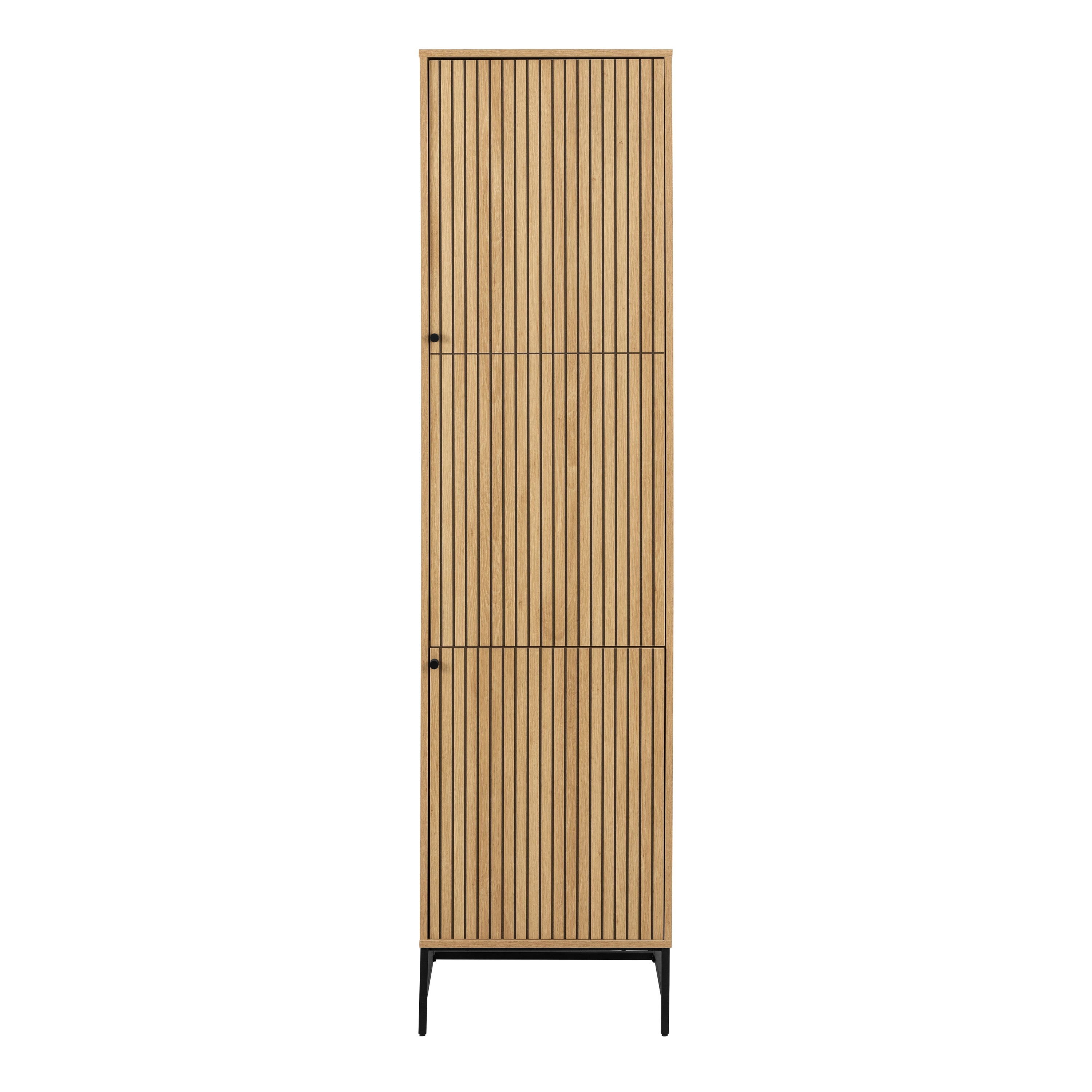 Albany Wardrobe 2 Doors in Oak/Black Legs – FTG, view 2