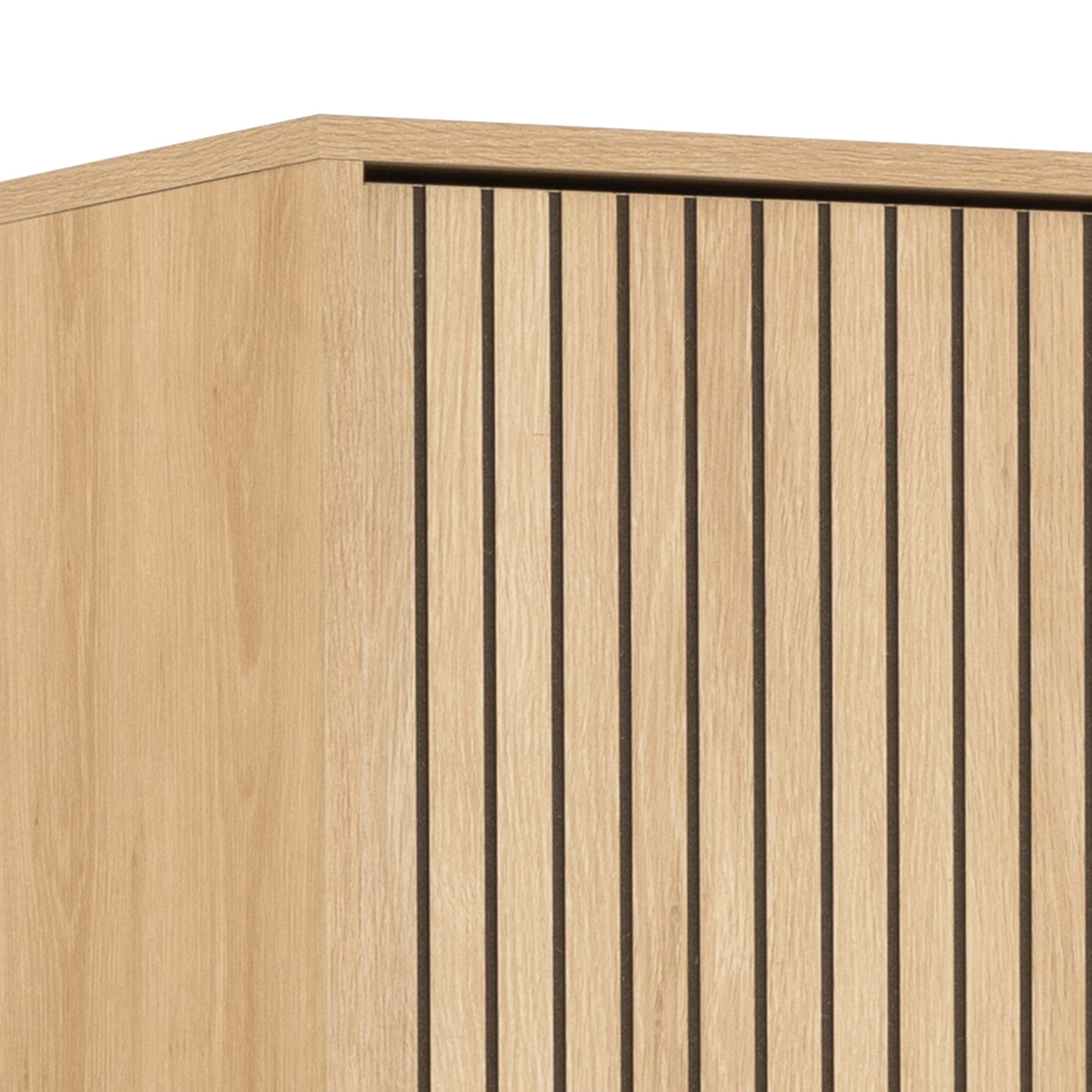 Albany Wardrobe 2 Doors in Oak/Black Legs – FTG, view 7