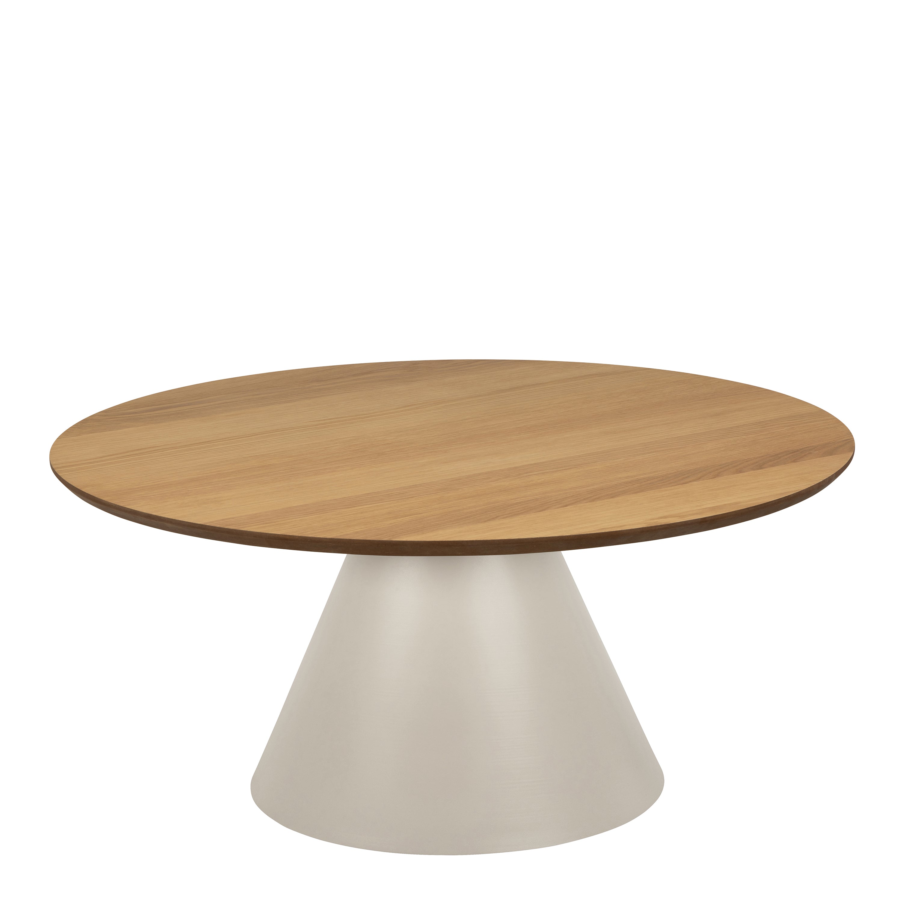 Soli Round Coffee Table in Oak/Grey 85x40cm – FTG