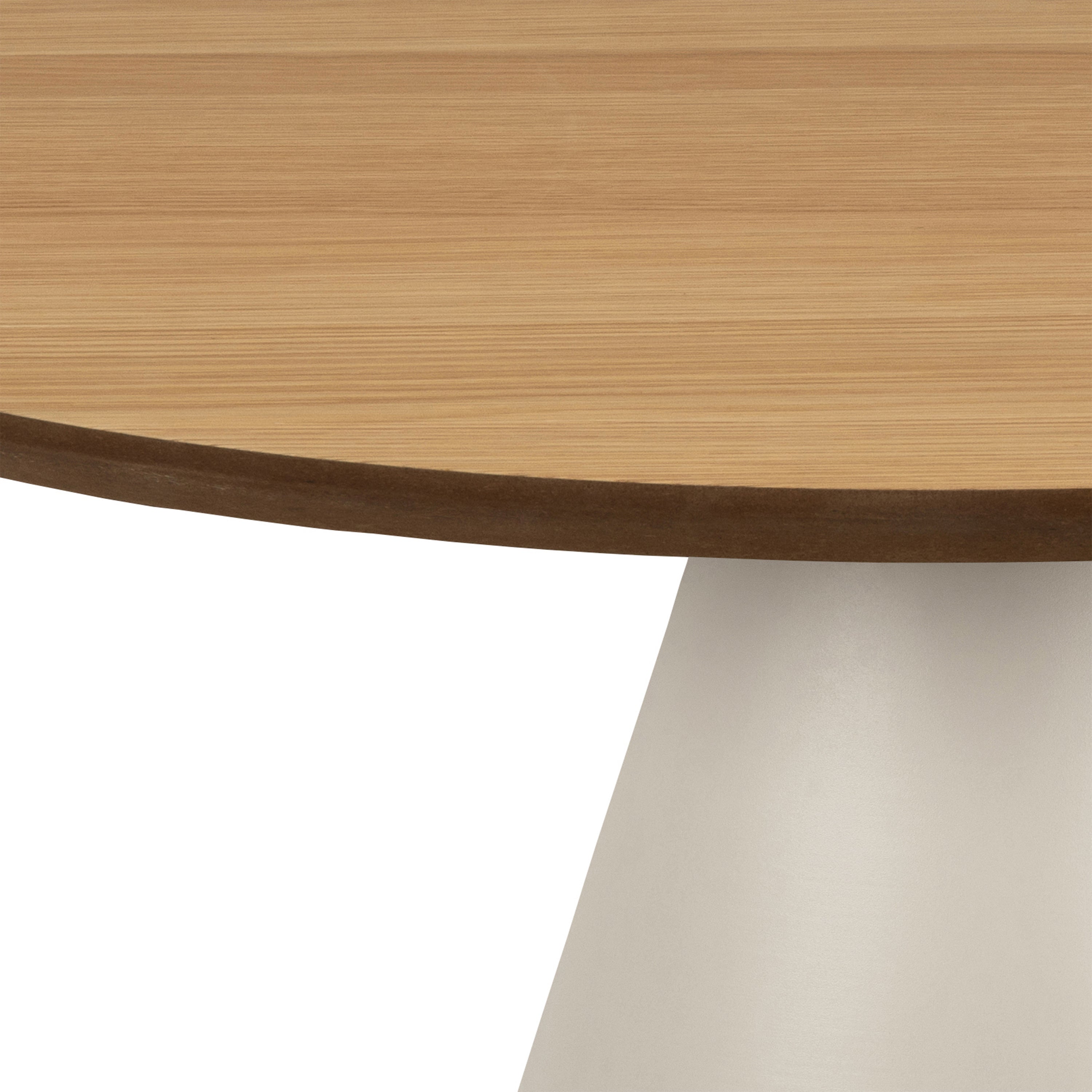 Soli Low Round Coffee Table in Oak/Grey 65x43cm – FTG, view 4