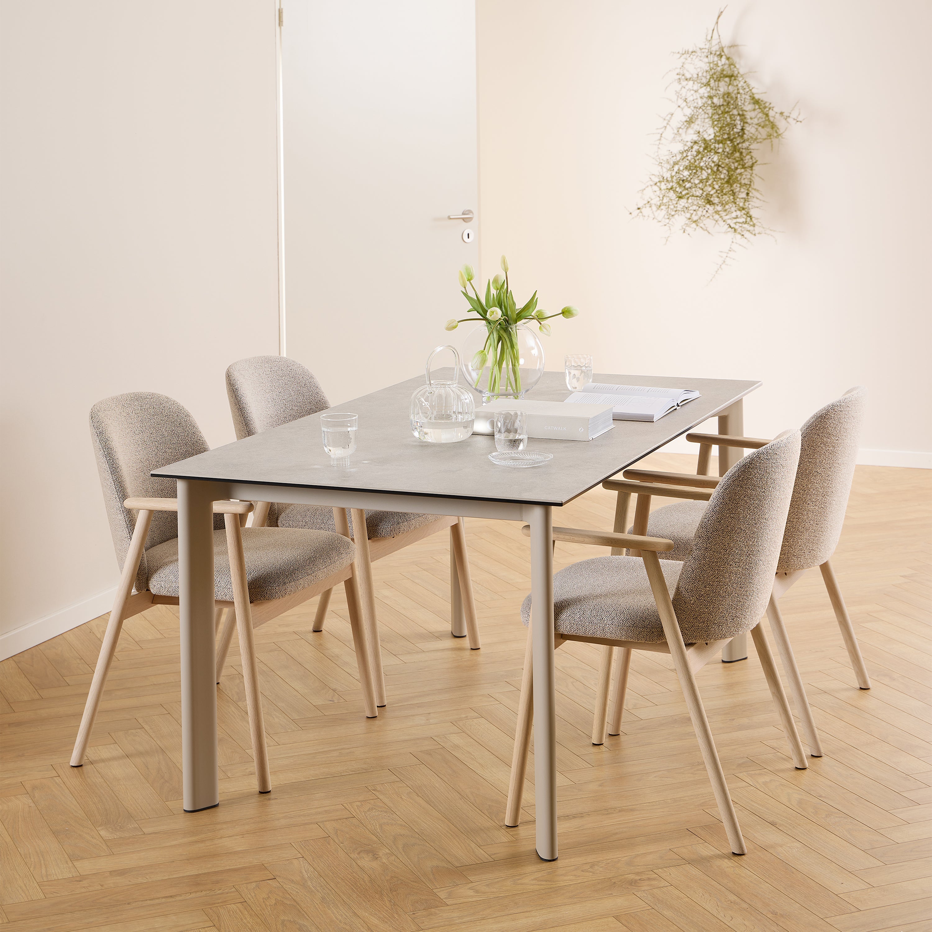 Palermo Ceramic Dining Table in Grey – FTG, view 4