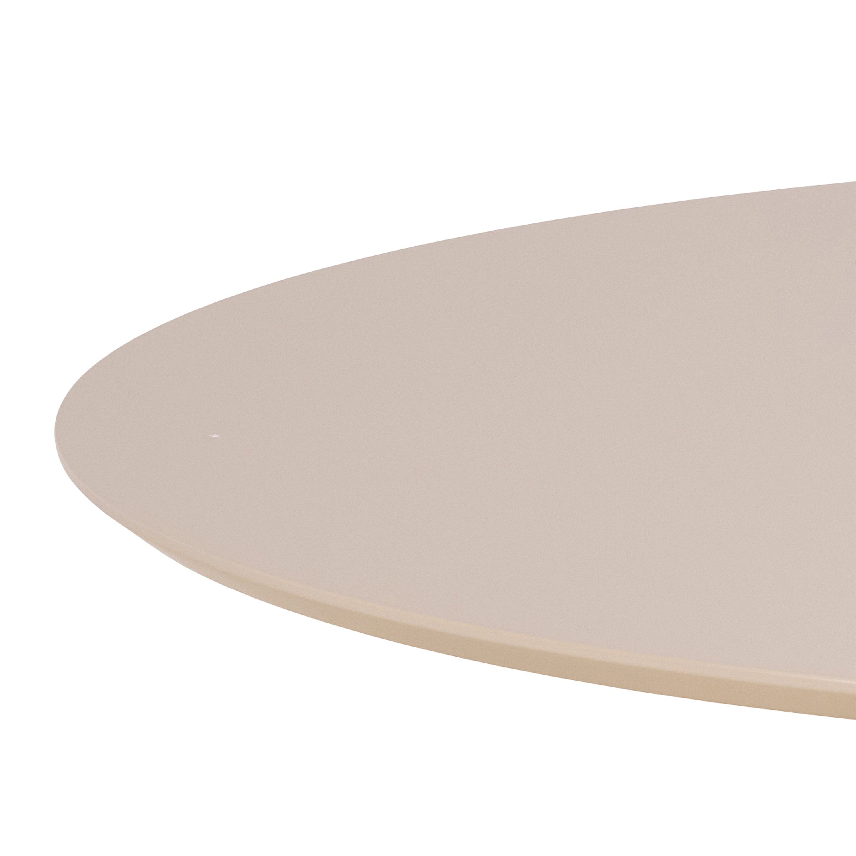 Ibiza Round Dining Table with Beige Top and Matt Beige Base 110x74cm – FTG, view 6