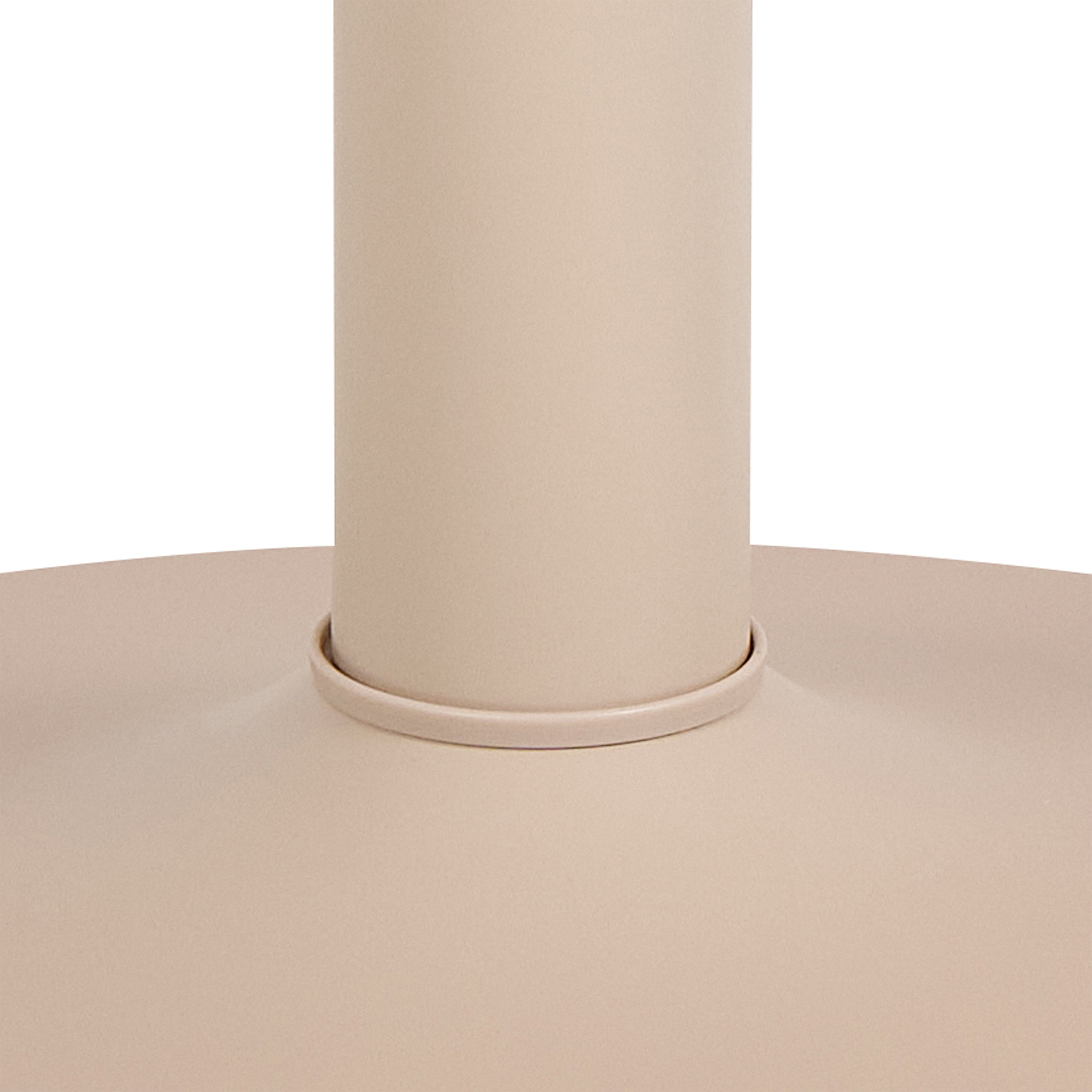 Ibiza Round Beige Dining Table with 4 Batilda Dining Chairs in Dark Grey