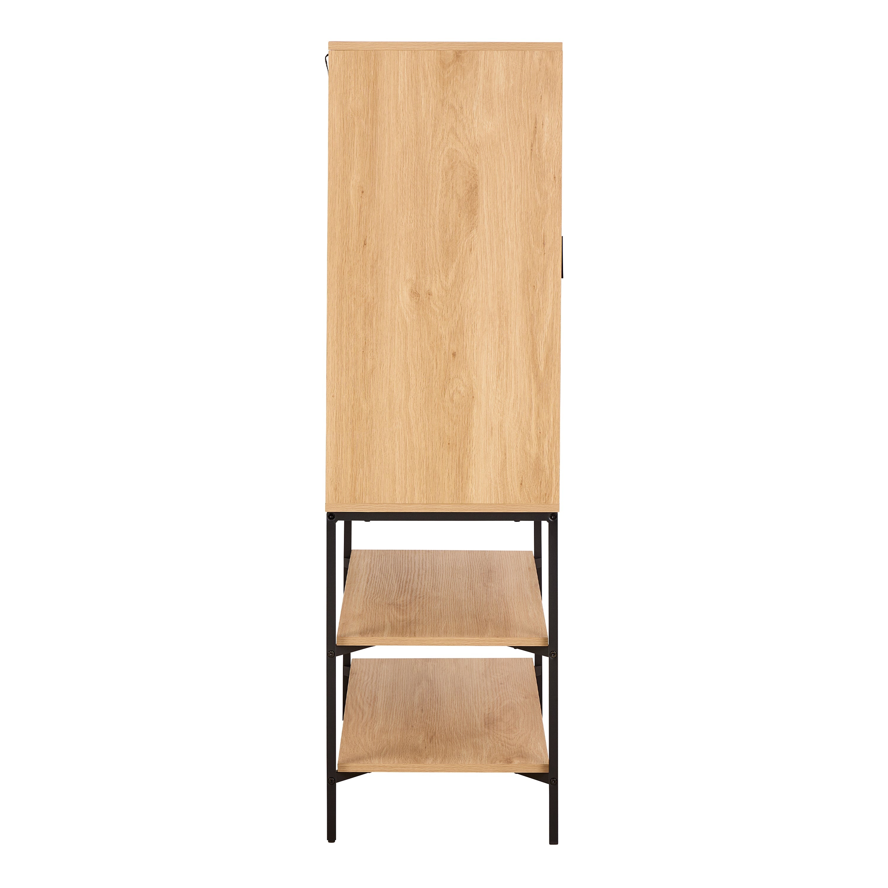 Jaipur Cabinet 2 Doors 3 Shelves With Oak Lamella Front – FTG, view 3
