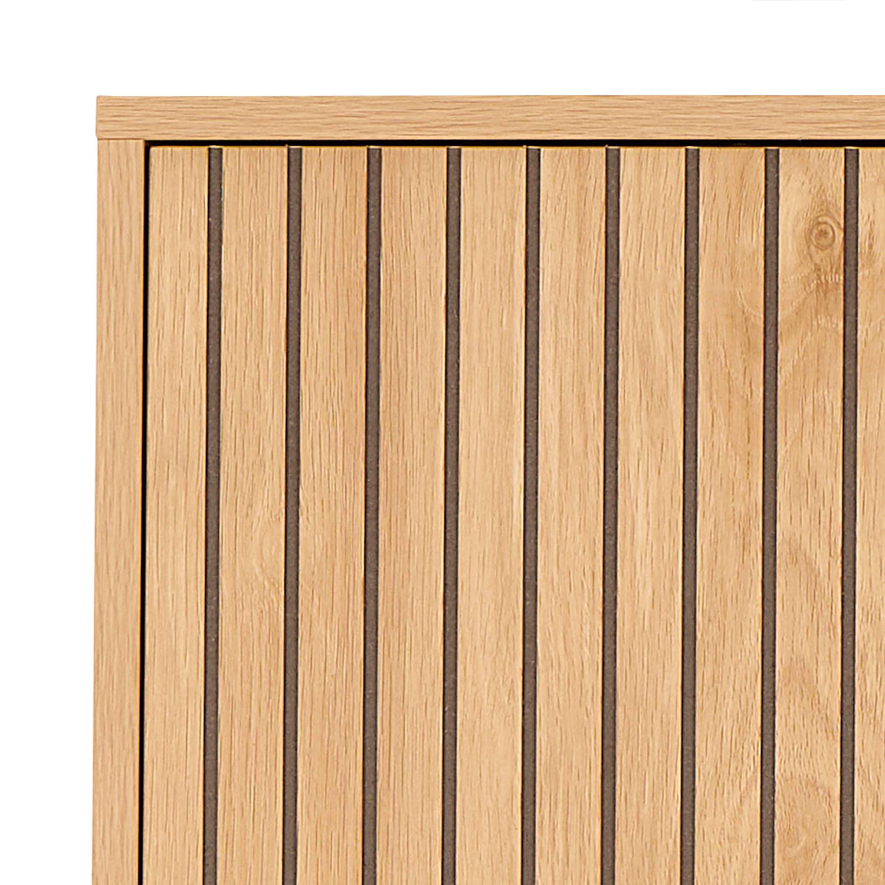 Jaipur Cabinet 2 Doors 3 Shelves With Oak Lamella Front – FTG, view 6