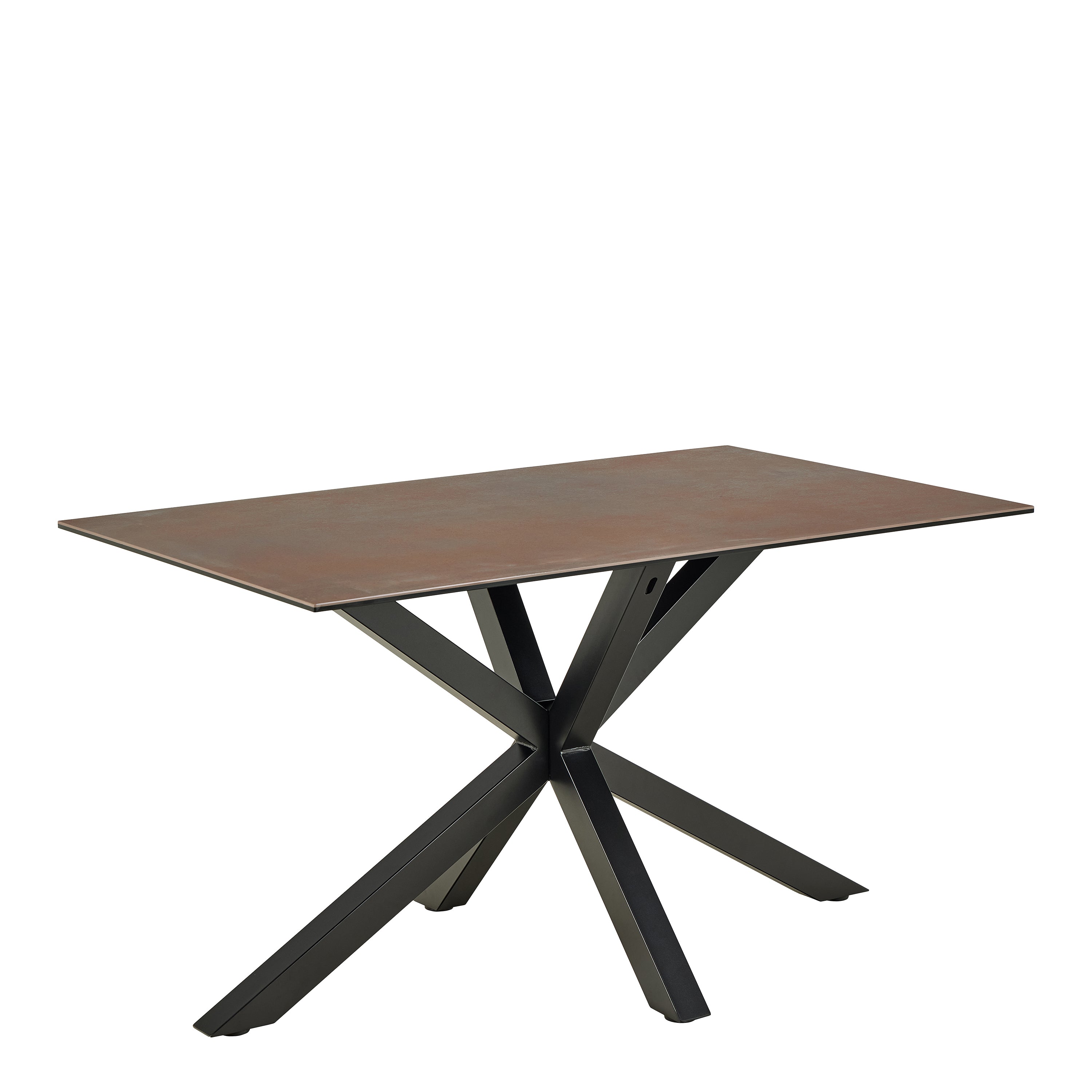 Heaven Dining Table with Ceramic Rusty Brown Top 135cm – FTG