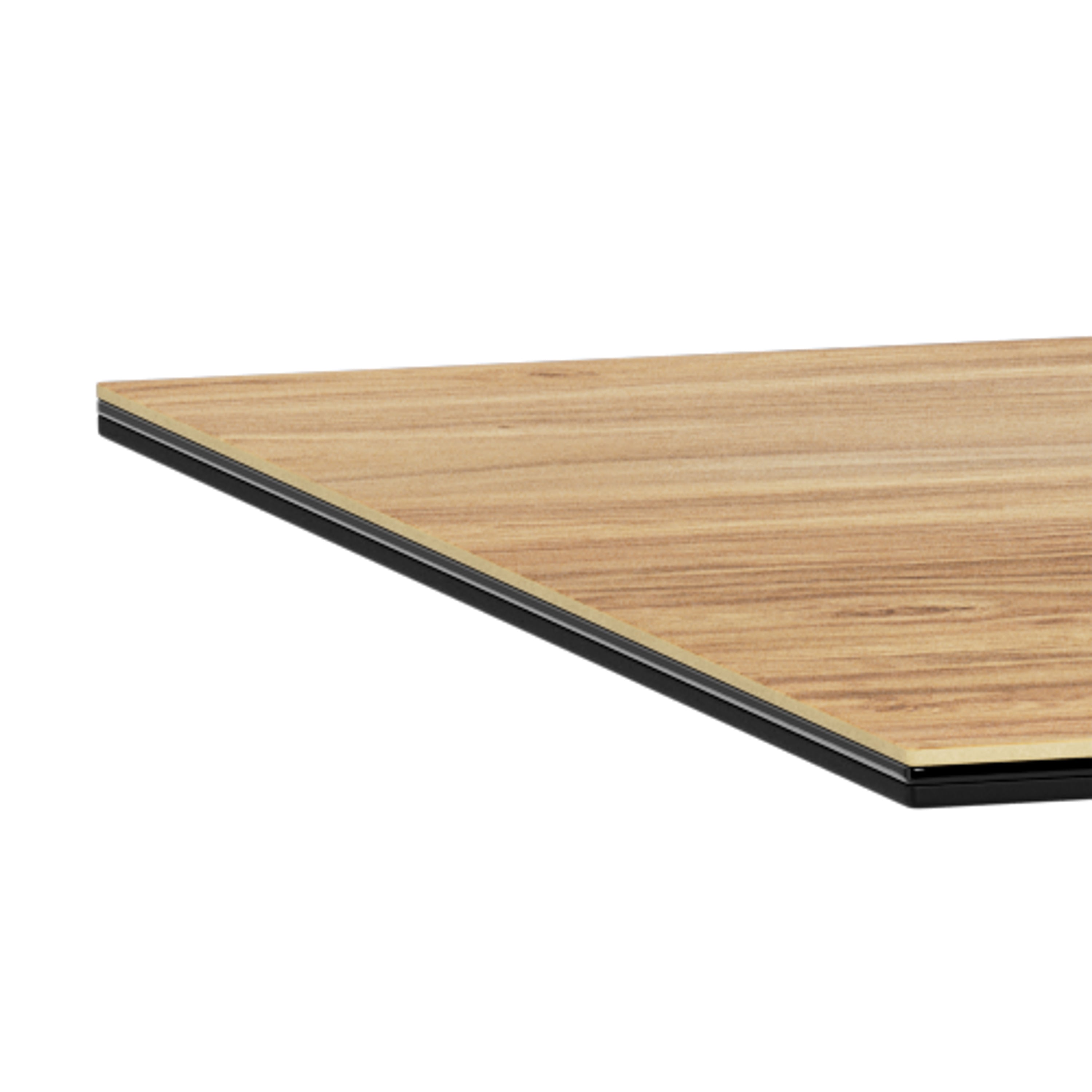 Heaven Dining Table with Wild Oak Ceramic Glass Top in Black 200x100cm
