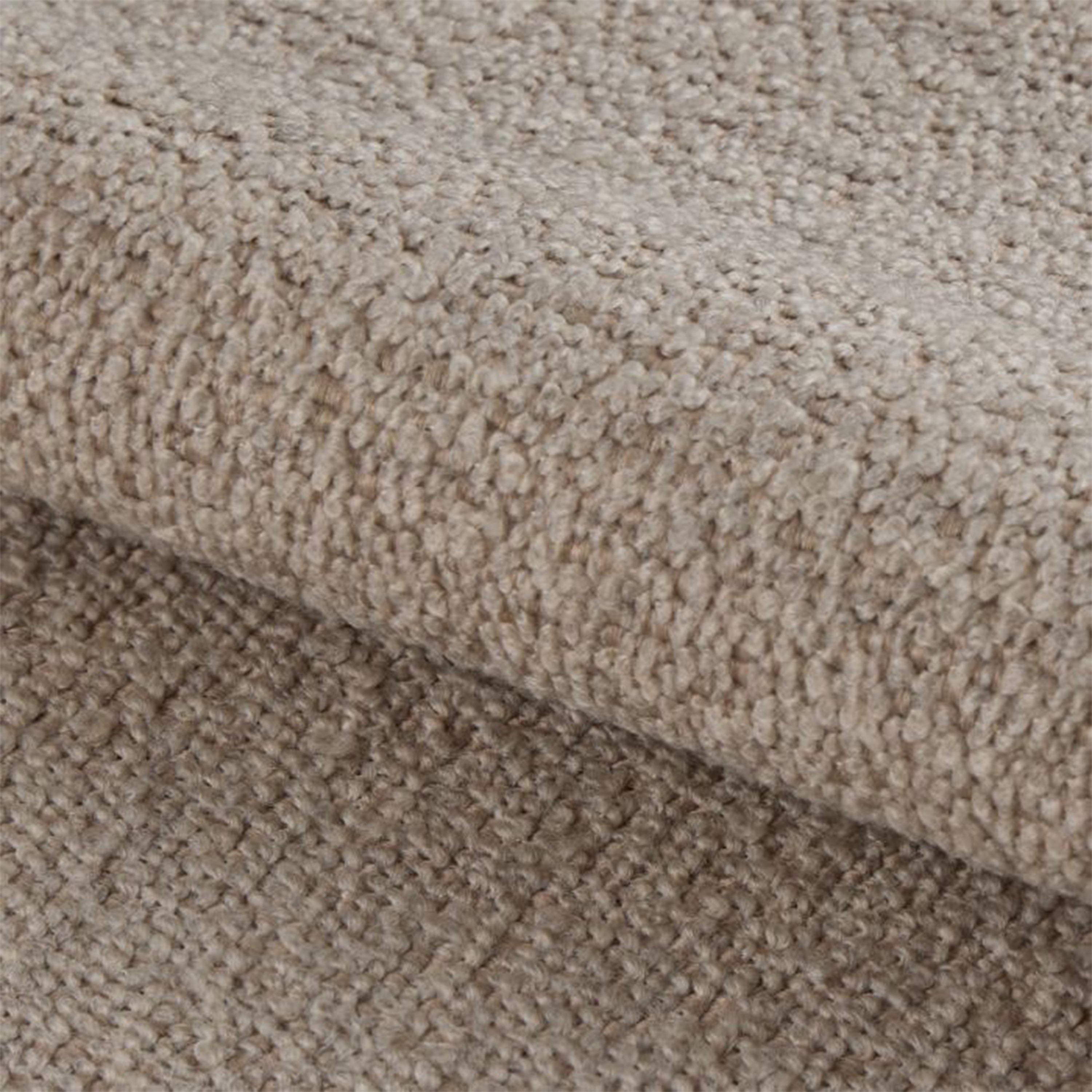 Midfield Left Hand Facing 2 Seater Chaise Longue in Boucle Beige Fabric – FTG, view 12