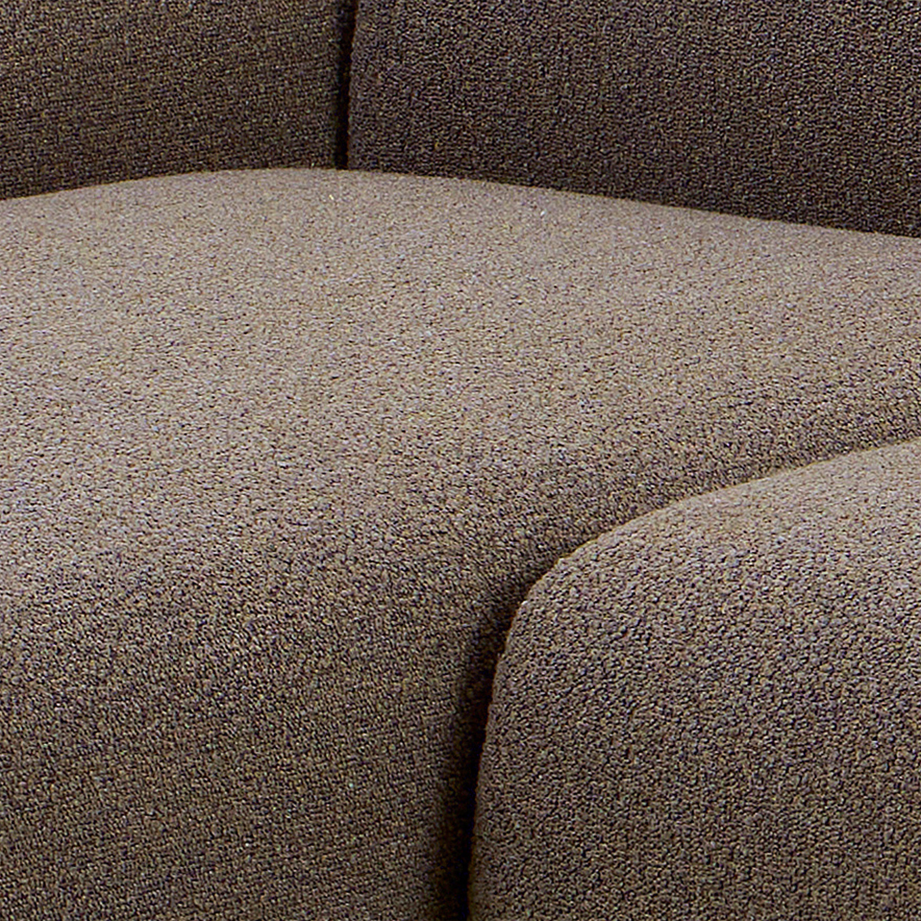 Midfield Left Hand Facing 2 Seater Chaise Longue in Boucle Taupe Fabric – FTG, view 10
