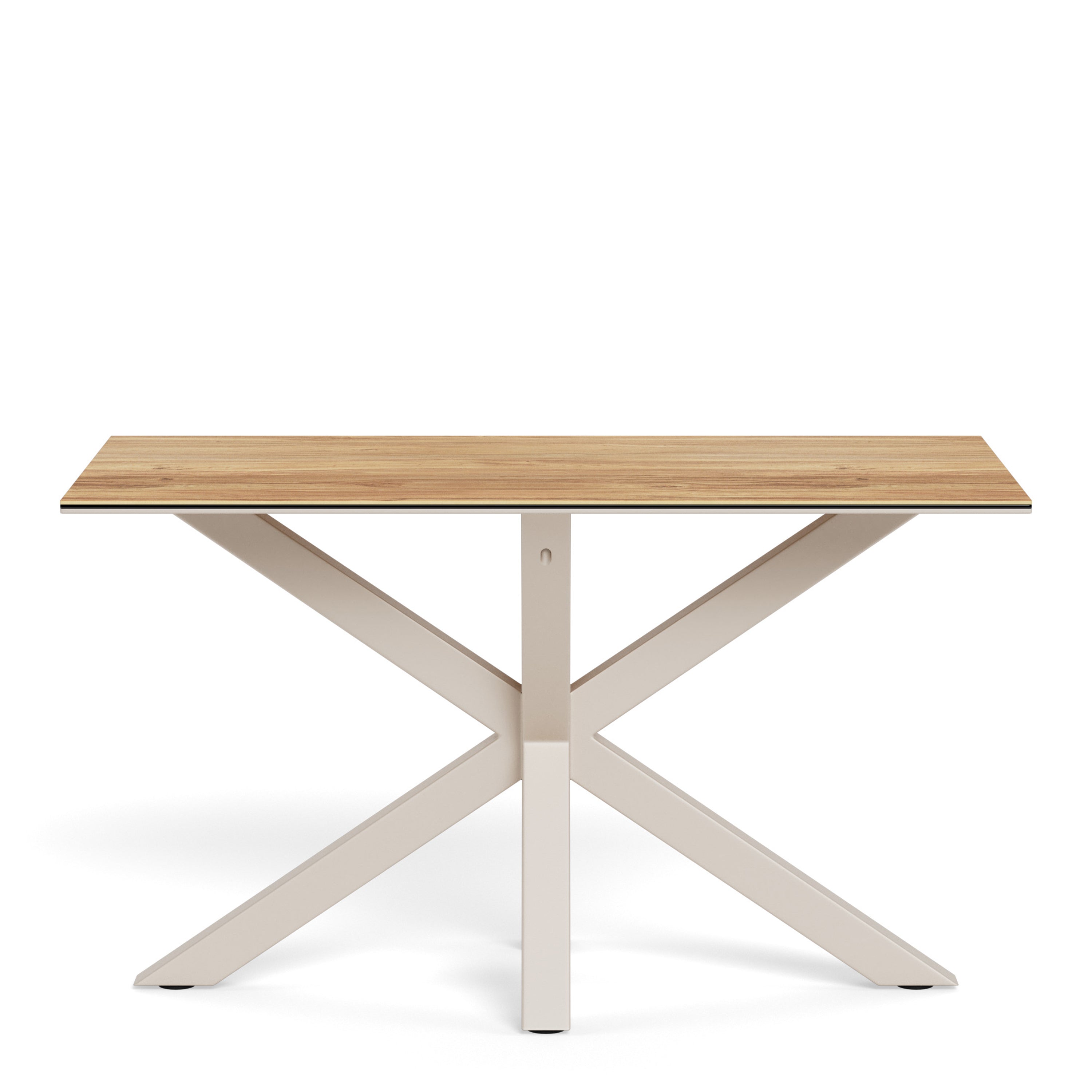 Heaven Dining Table with Wild Oak Ceramic Glass Top in Grey 135x80cm