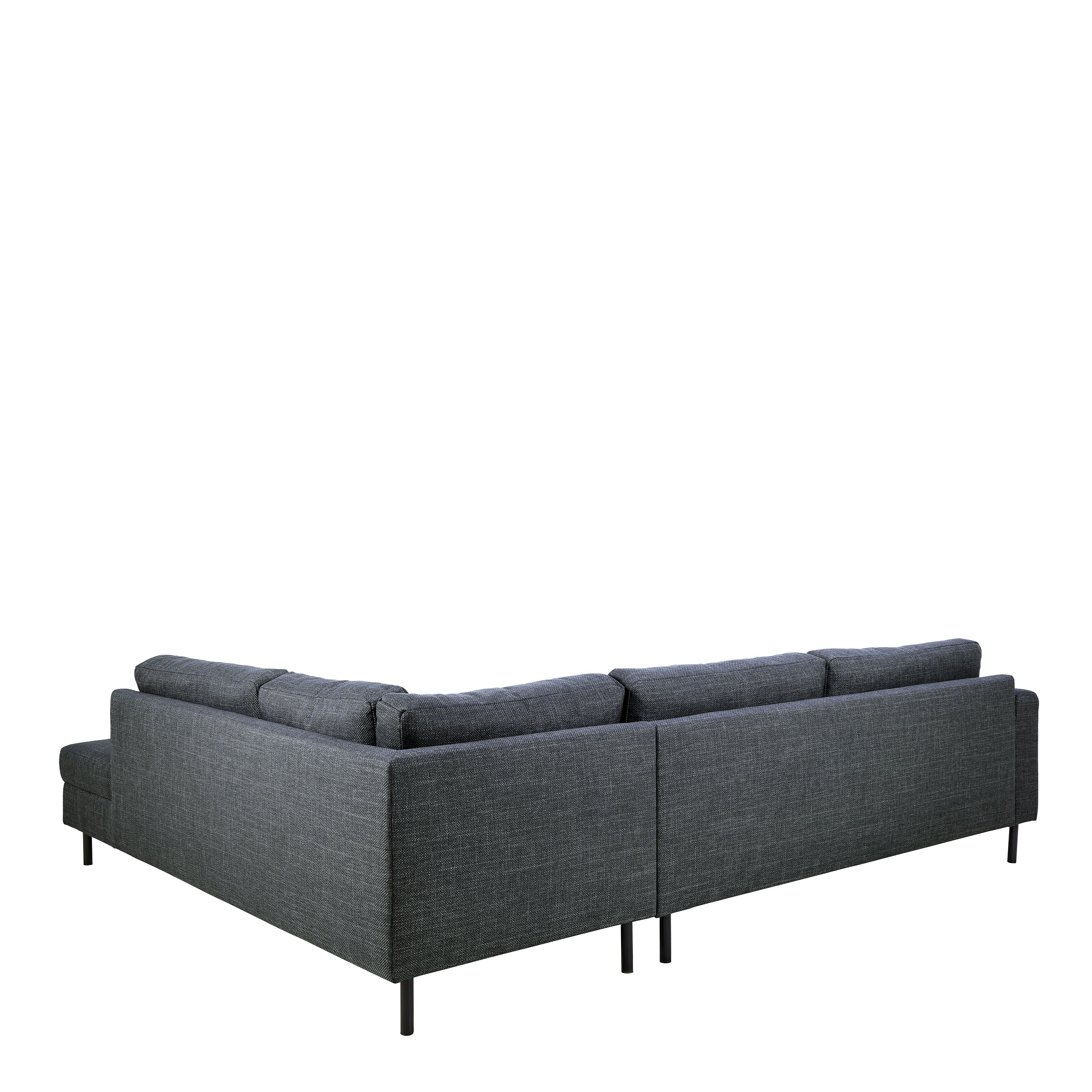 Omaha Right Hand Facing Corner Sofa in Dark Grey Fabric – FTG, view 2