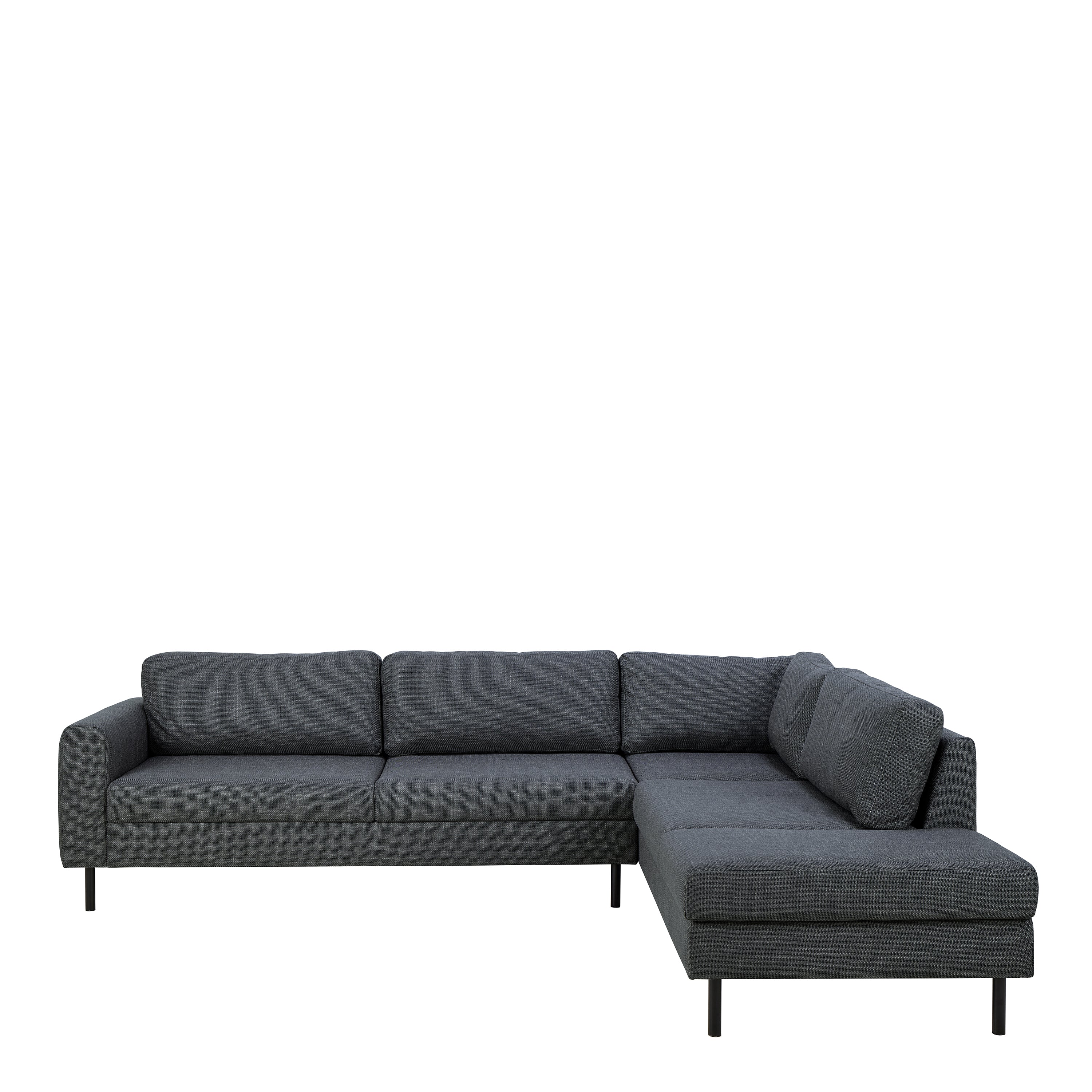 Omaha Right Hand Facing Corner Sofa in Dark Grey Fabric – FTG, view 3