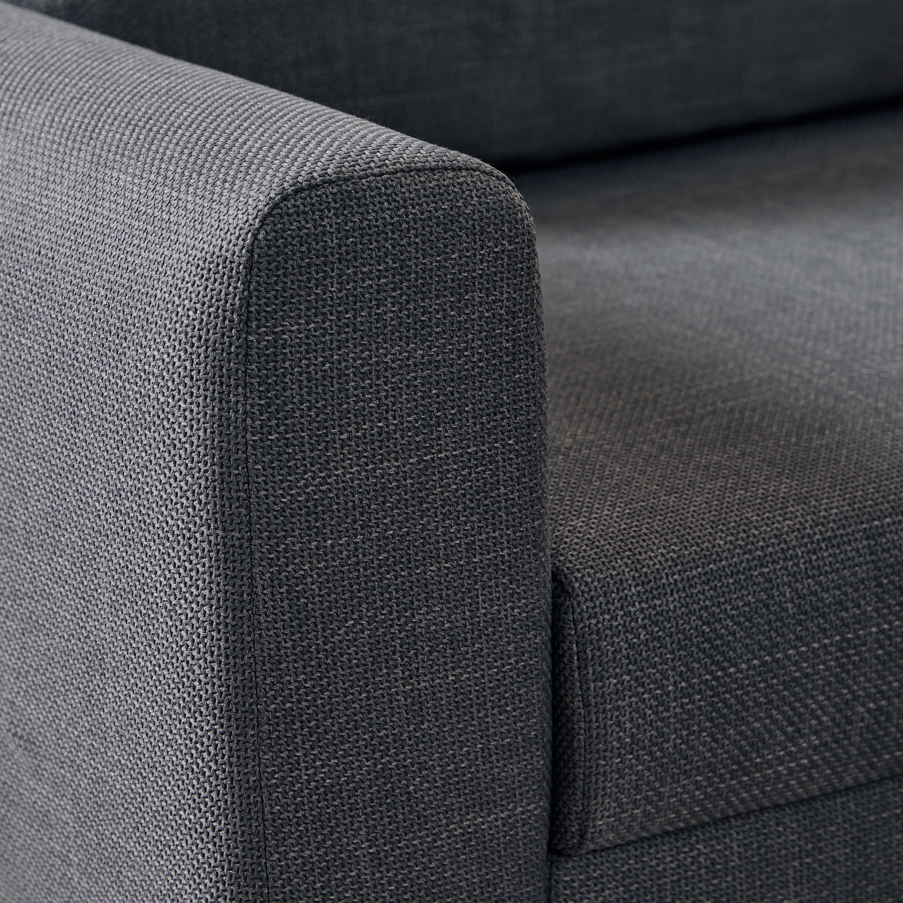 Omaha Right Hand Facing Corner Sofa in Dark Grey Fabric – FTG, view 7