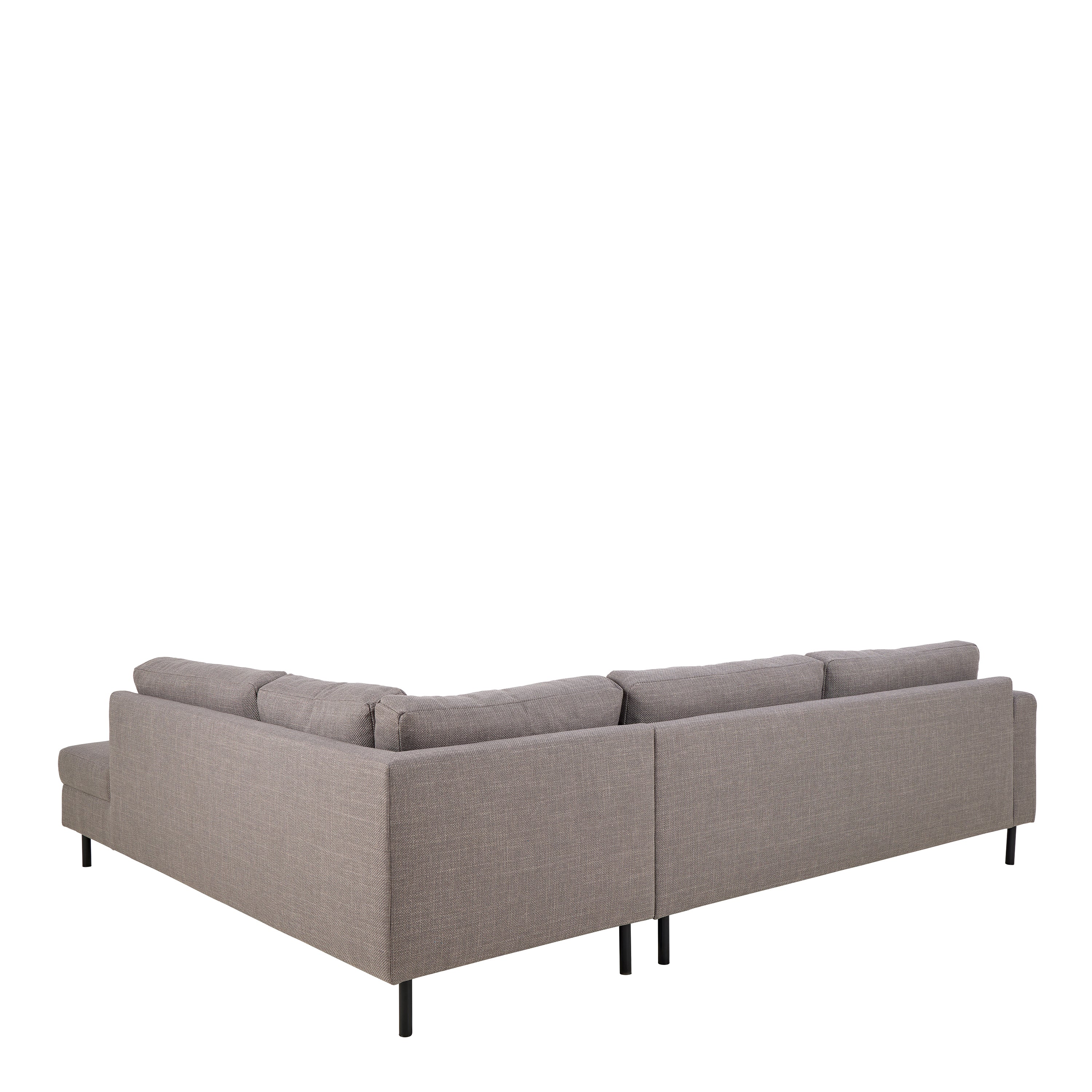 Omaha Right Hand Facing Corner Sofa in Light Grey Brown Fabric – FTG, view 3
