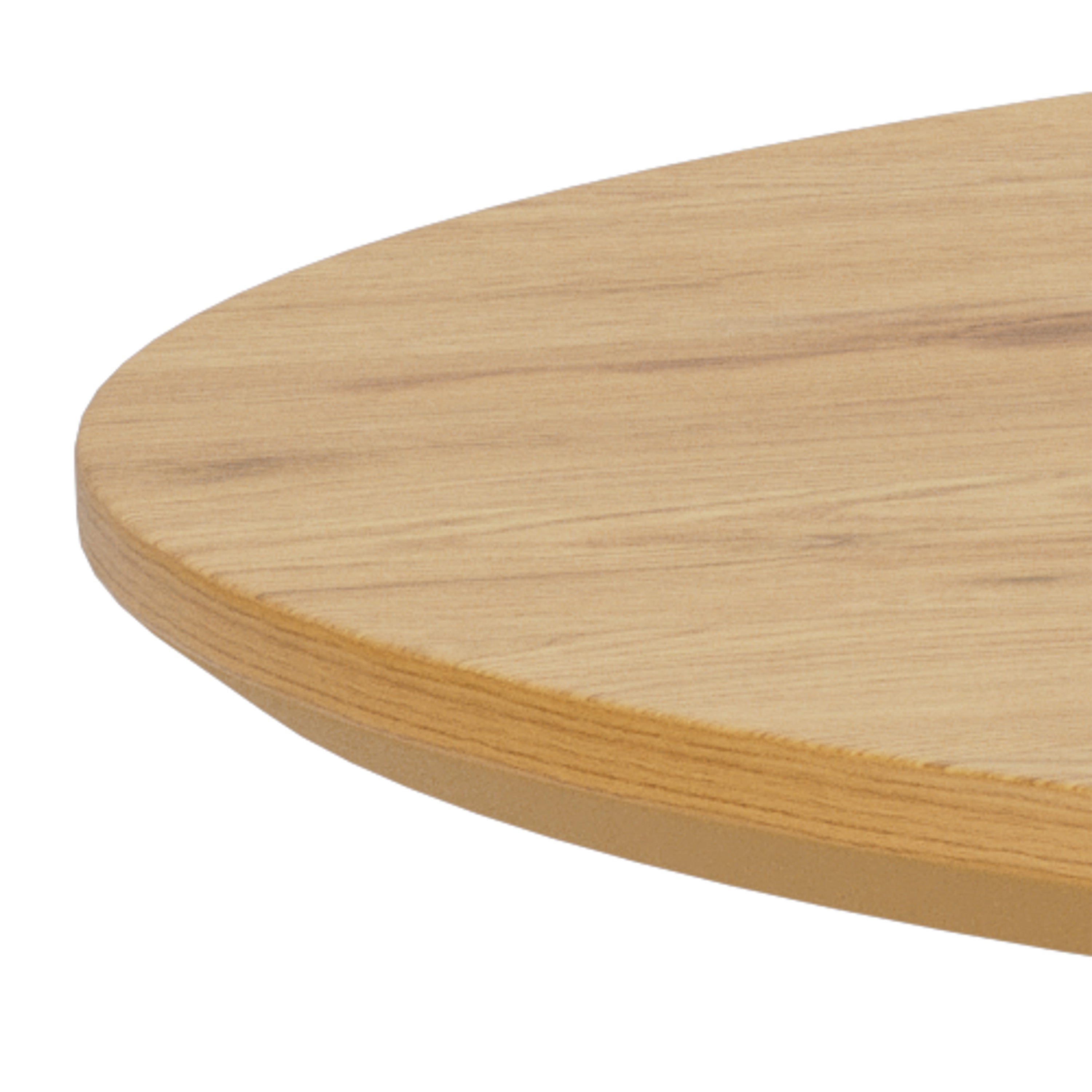 Bristol Round Dining Table in Wild Oak & Grey Metal Base