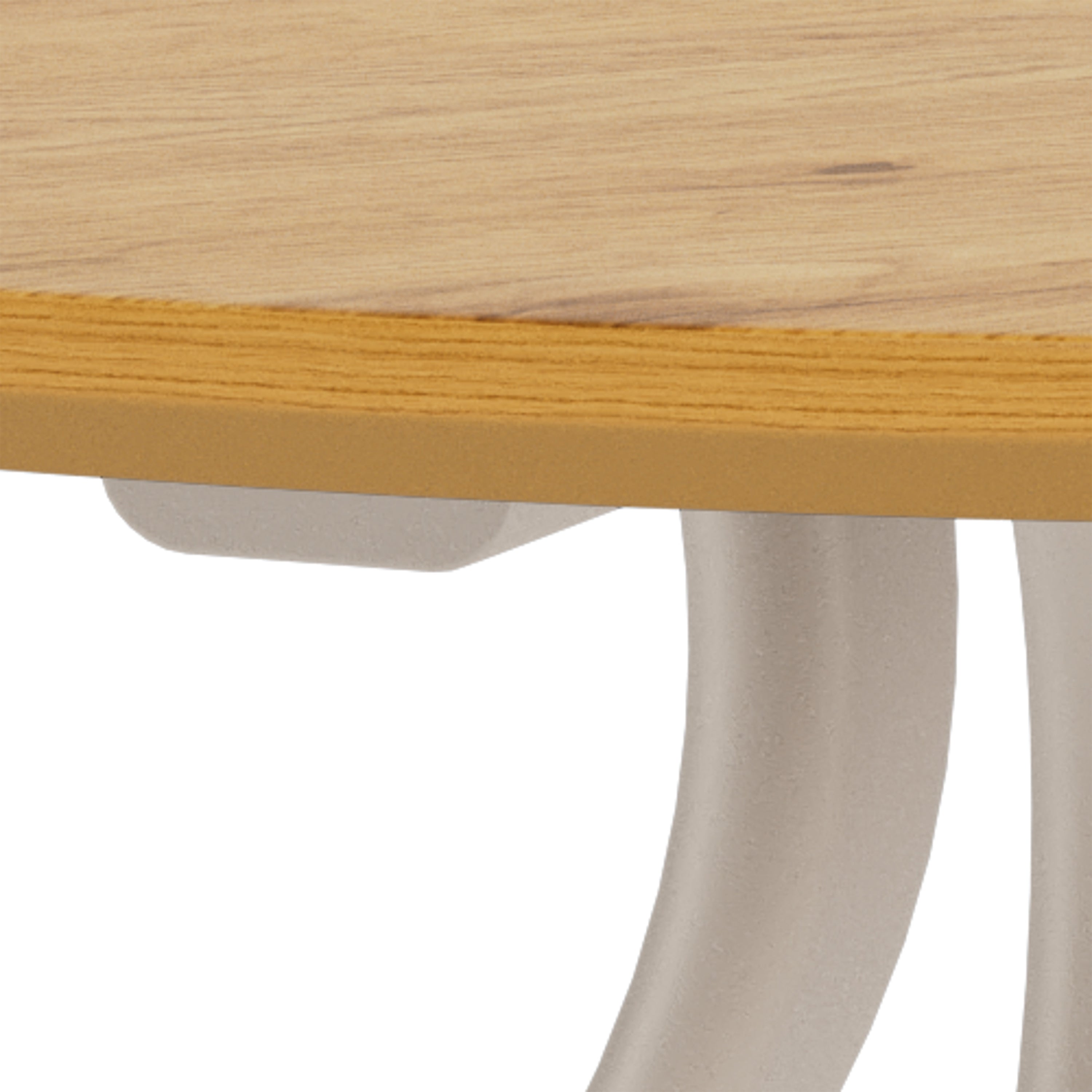 Bristol Round Dining Table in Wild Oak & Grey Metal Base