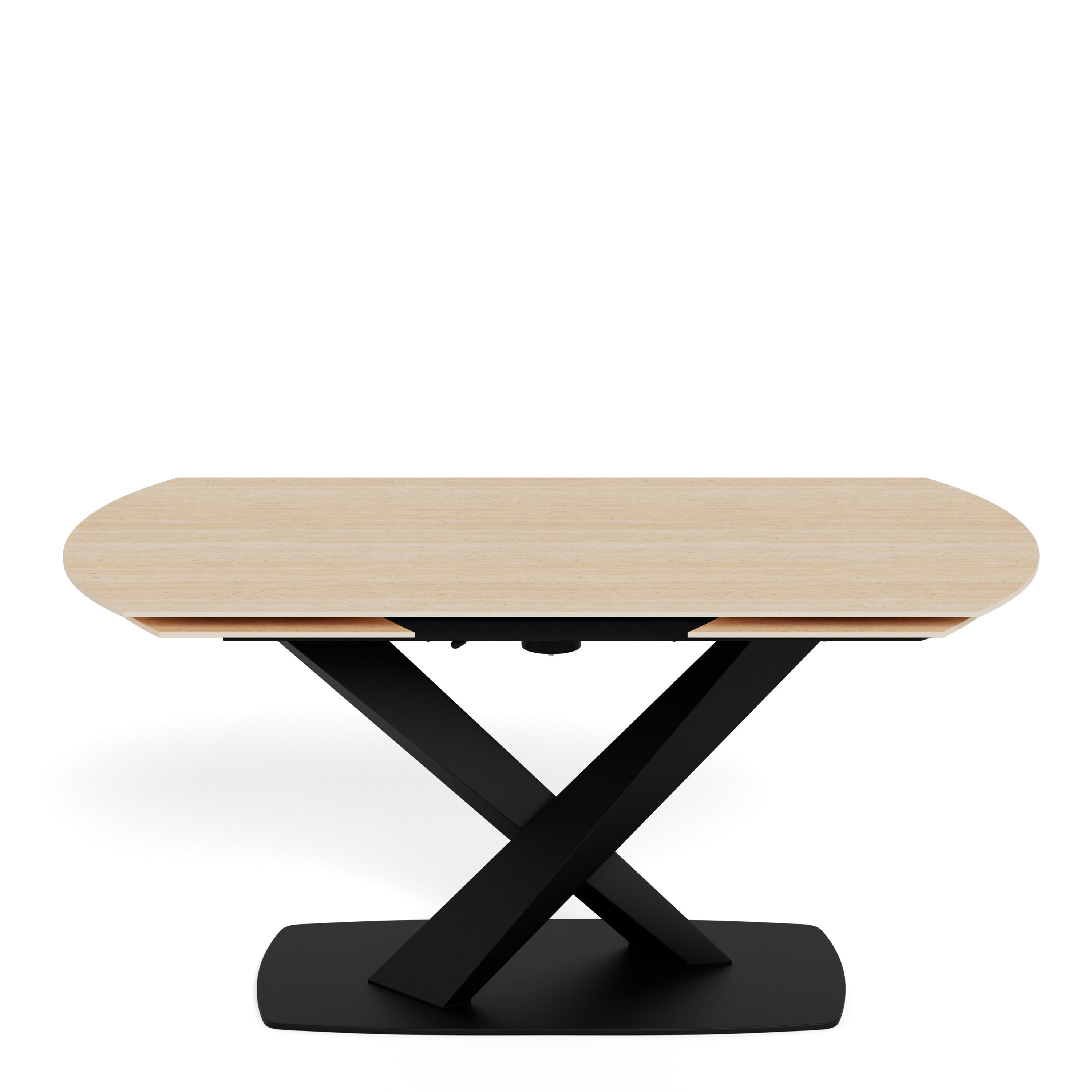 Morella Oval Extending Dining Table in Sand Ceramic 160–240cm