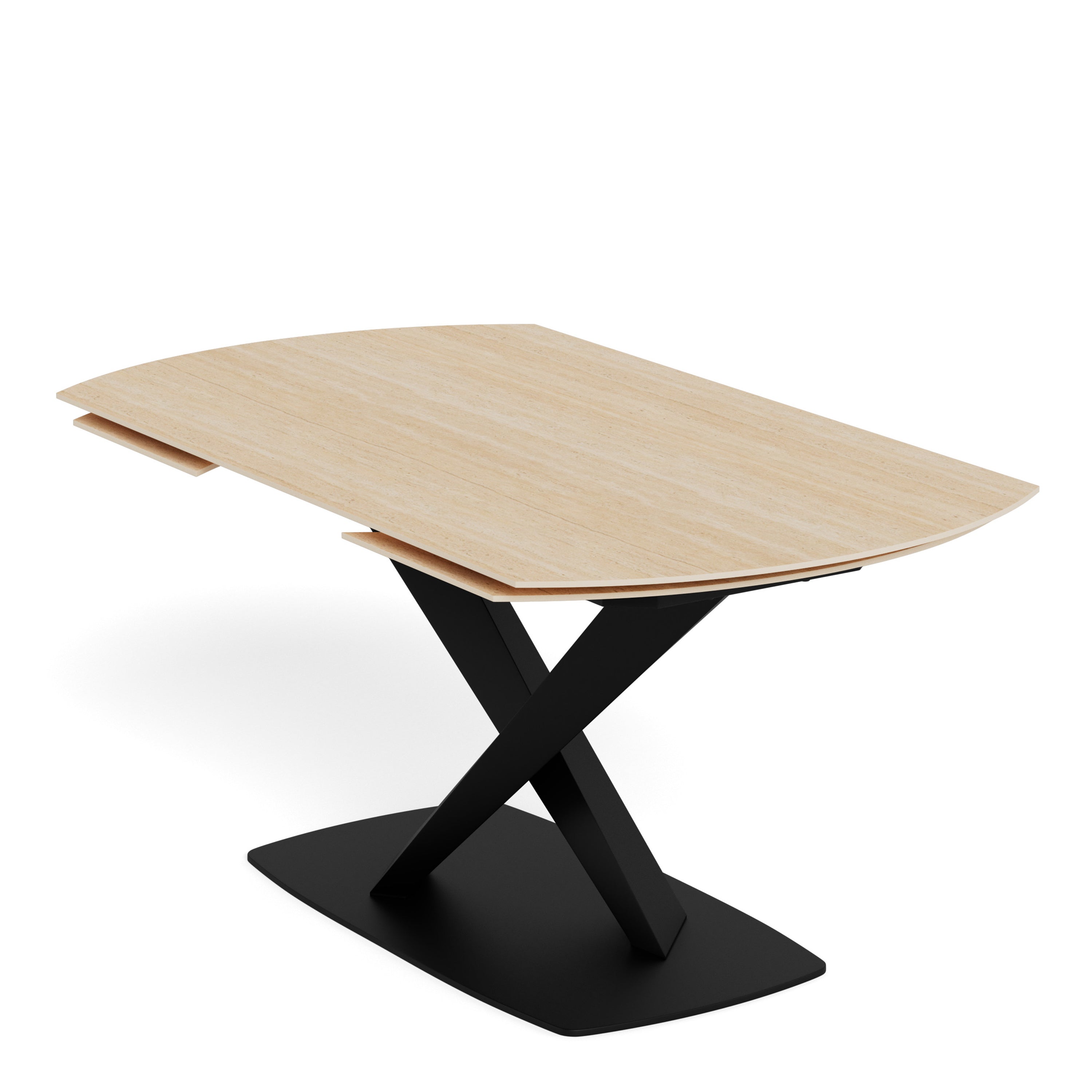 Morella Oval Extending Dining Table in Sand Ceramic 160–240cm