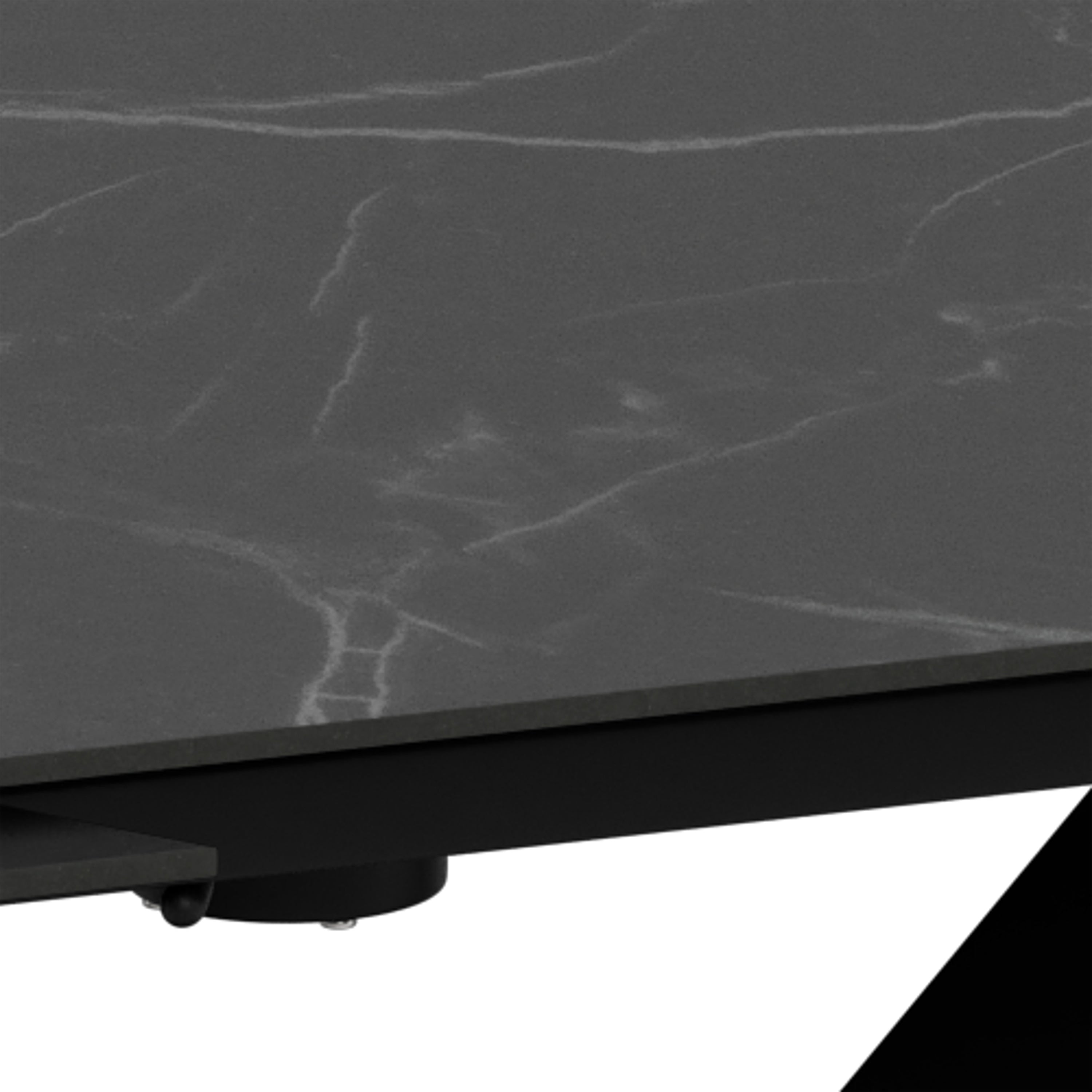 Morella Oval Extending Dining Table in Black Ceramic 160–240cm