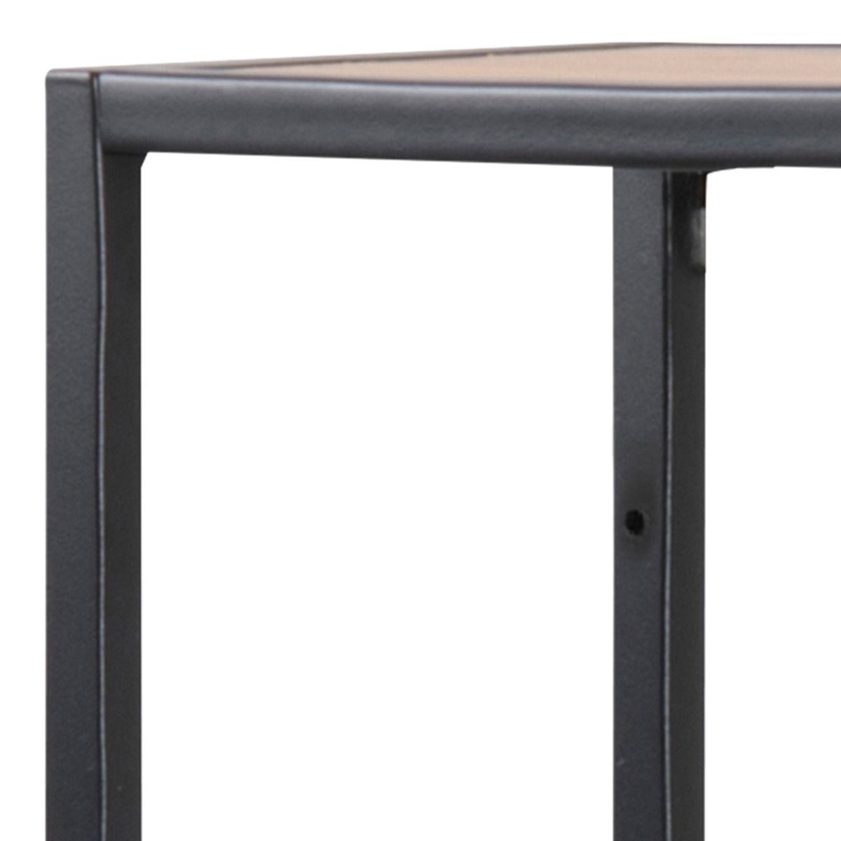 Seaford Black Metal Wide Wall Shelf with 3 Additional Oak Shelves – FTG, view 3