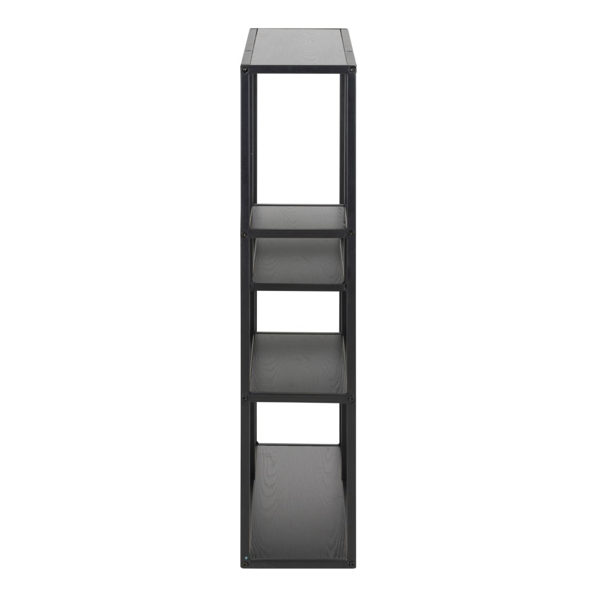 Seaford Black Metal Wall Shelf with 3 Additional Black Shelves – FTG, view 3