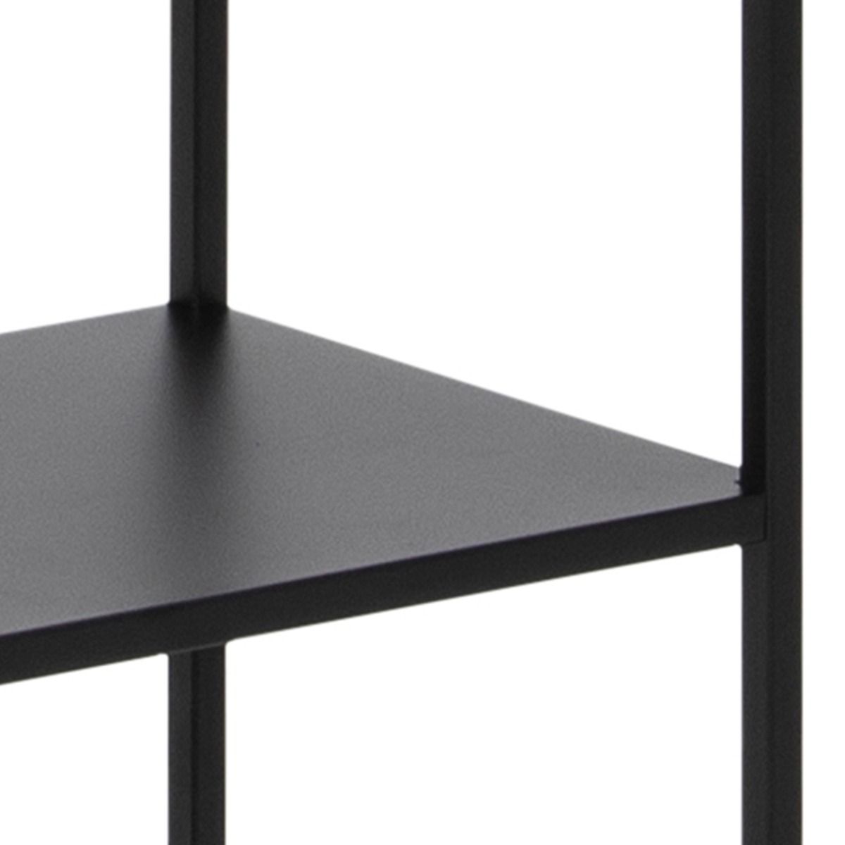Newcastle Tall Bookcase with 5 Shelves in Matt Black – FTG, view 5