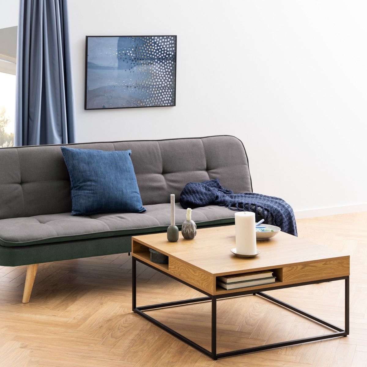 Willford Coffee Table in Oak & Black – FTG, view 4