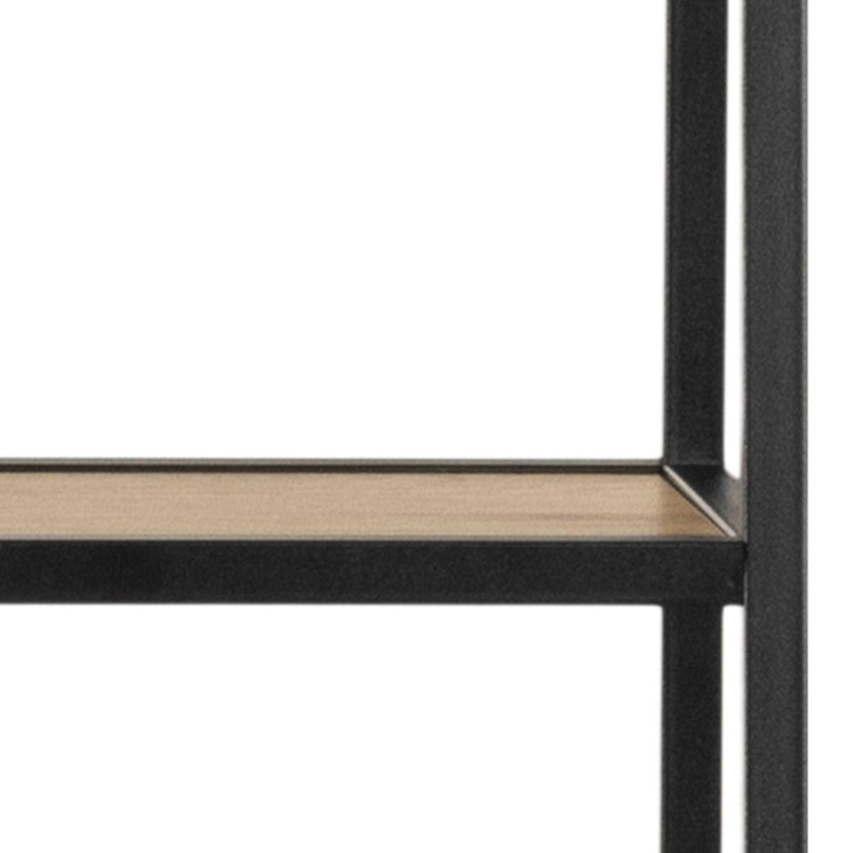 Seaford Bookcase Desk with 1 Drawer in Black and Oak – FTG, view 8
