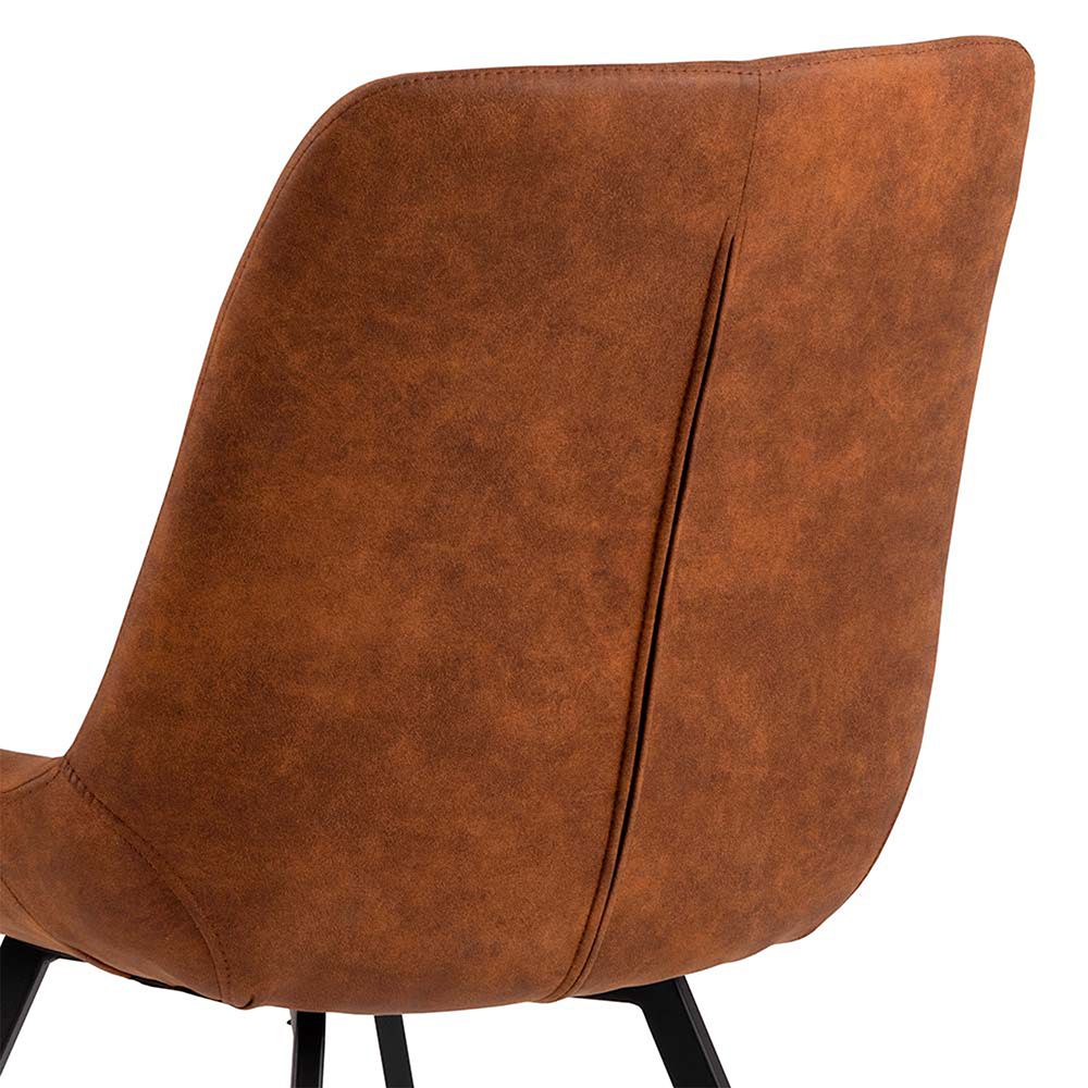 Waylor Dining Chair in Brown Fabric Set of 2 – FTG, view 7
