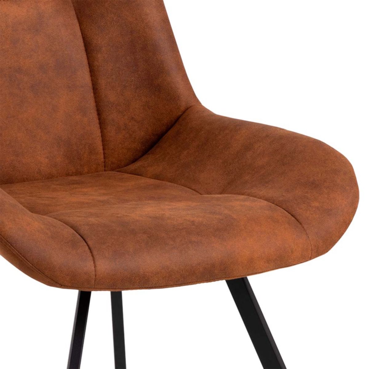 Waylor Dining Chair in Brown Fabric Set of 2 – FTG, view 8