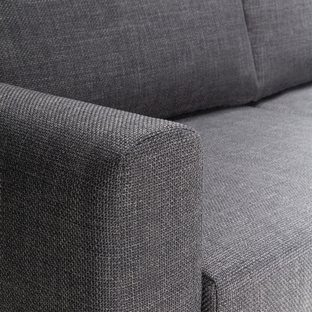 Omaha 3 Seater Sofa in Dark Grey Basel Fabric – FTG, view 9